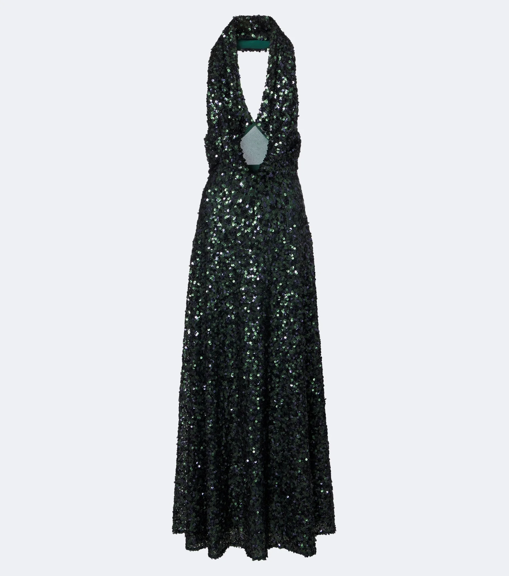 Sequined halterneck gown - 1
