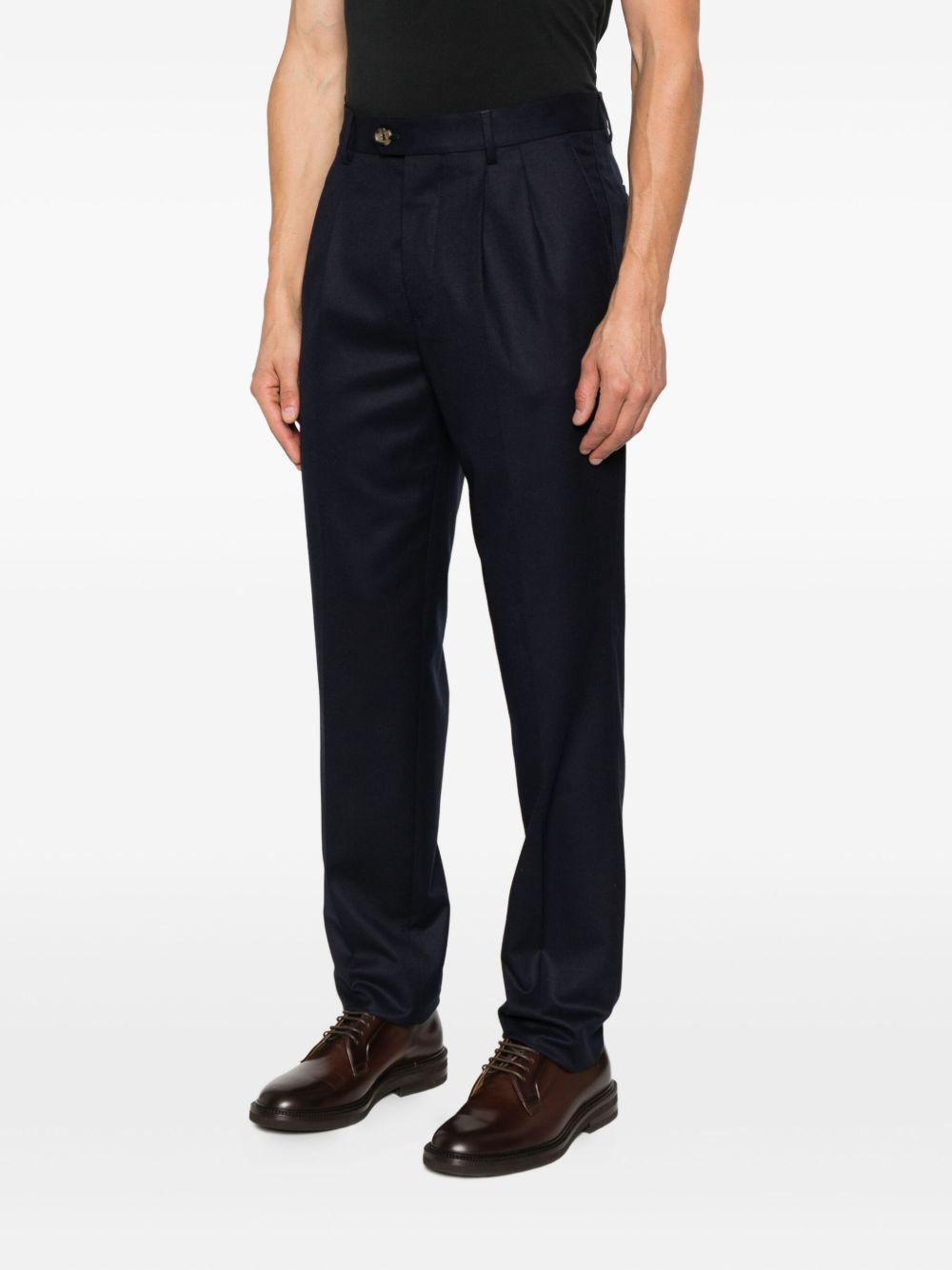 pleated wool trousers - 3