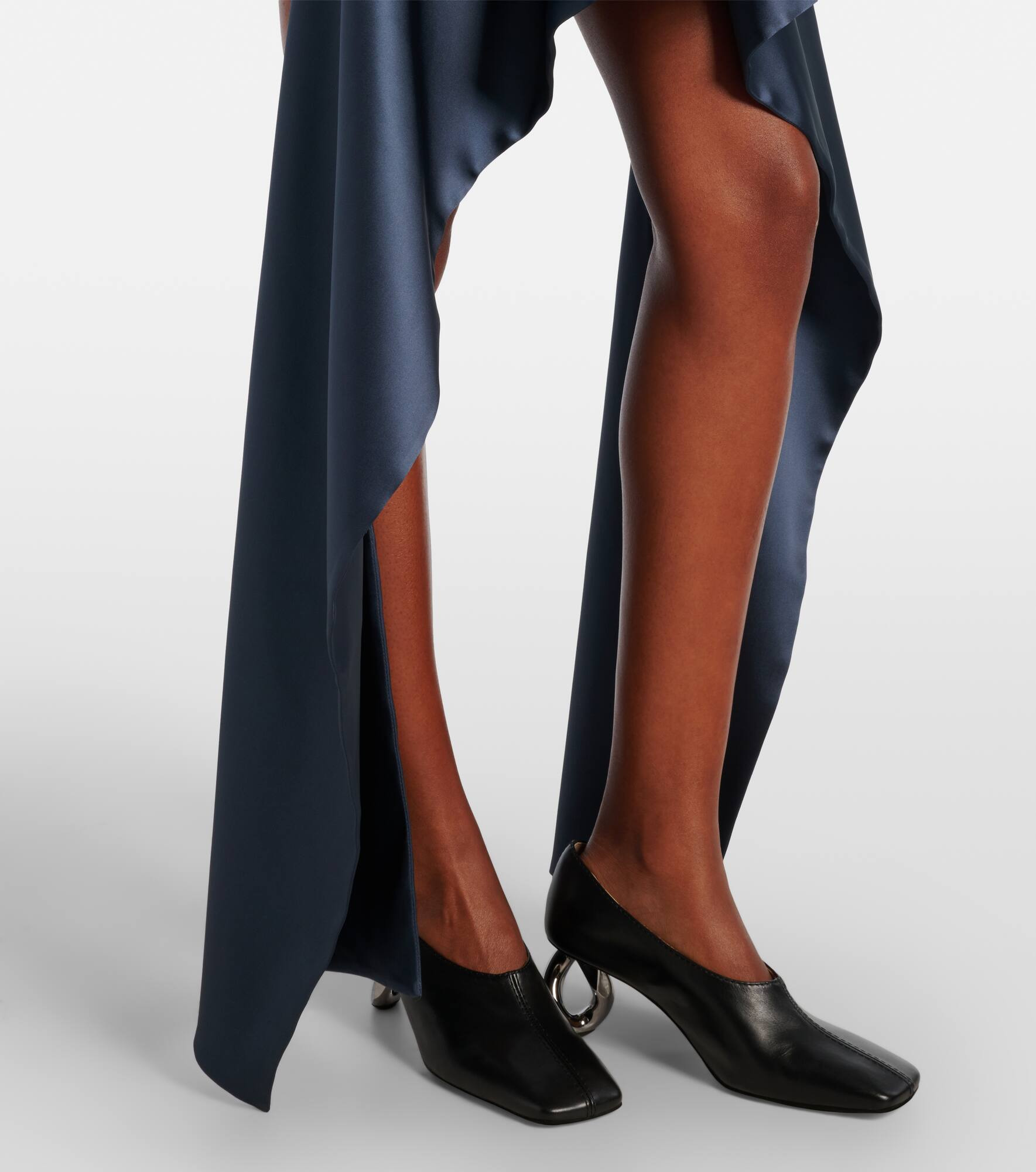 Asymmetric draped minidress - 5