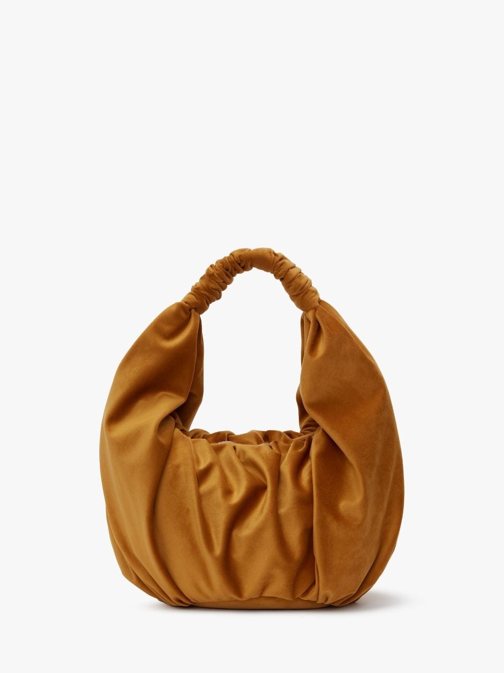 RUFFLE SHOPPER - VELVET SHOULDER BAG - 1