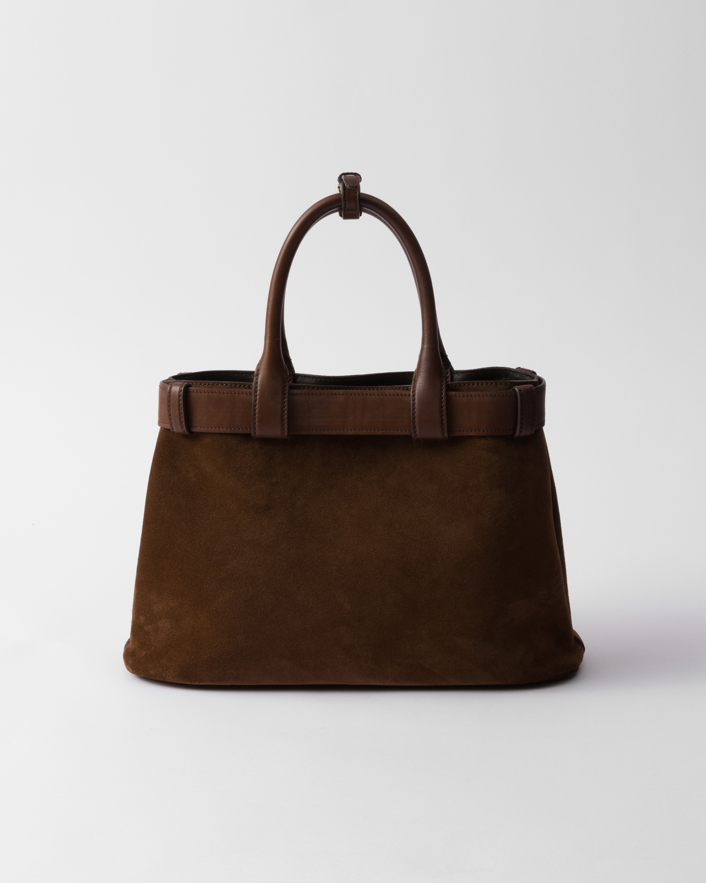 Medium Prada Buckle suede bag with belt - 3