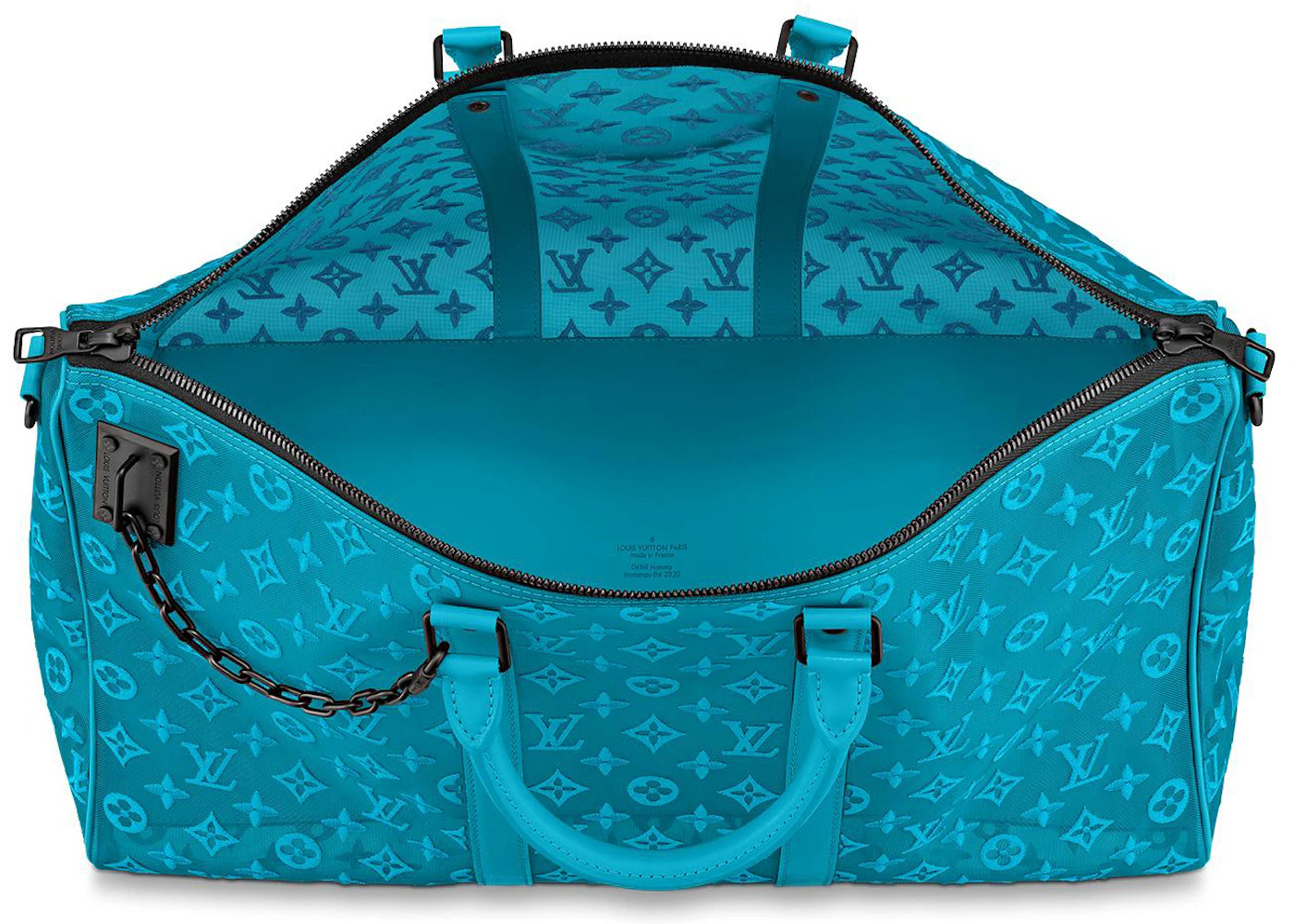 Louis Vuitton Keepall Triangle Monogram Mesh 50 Turquoise - 3