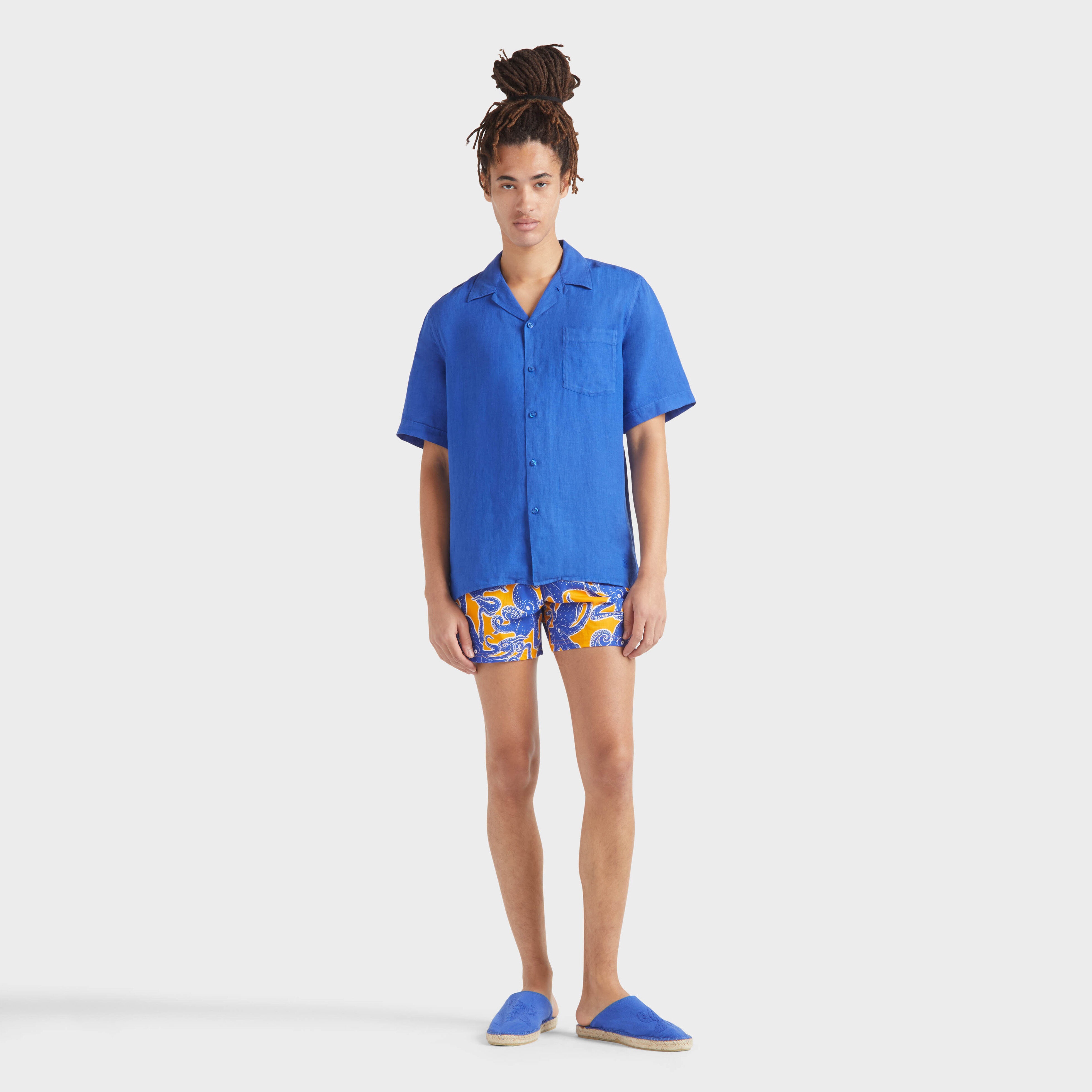 Men Stretch Short Swim Trunks Poulpes - 5