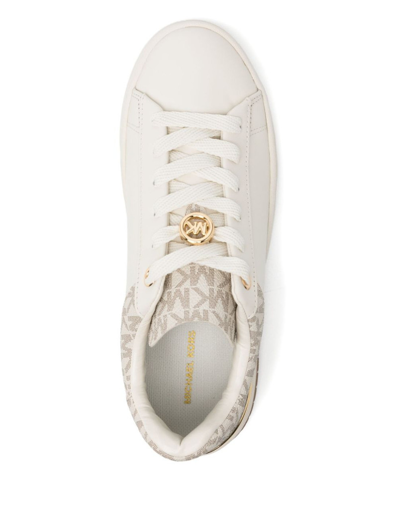 Dottie leather and signature logo trainers 4