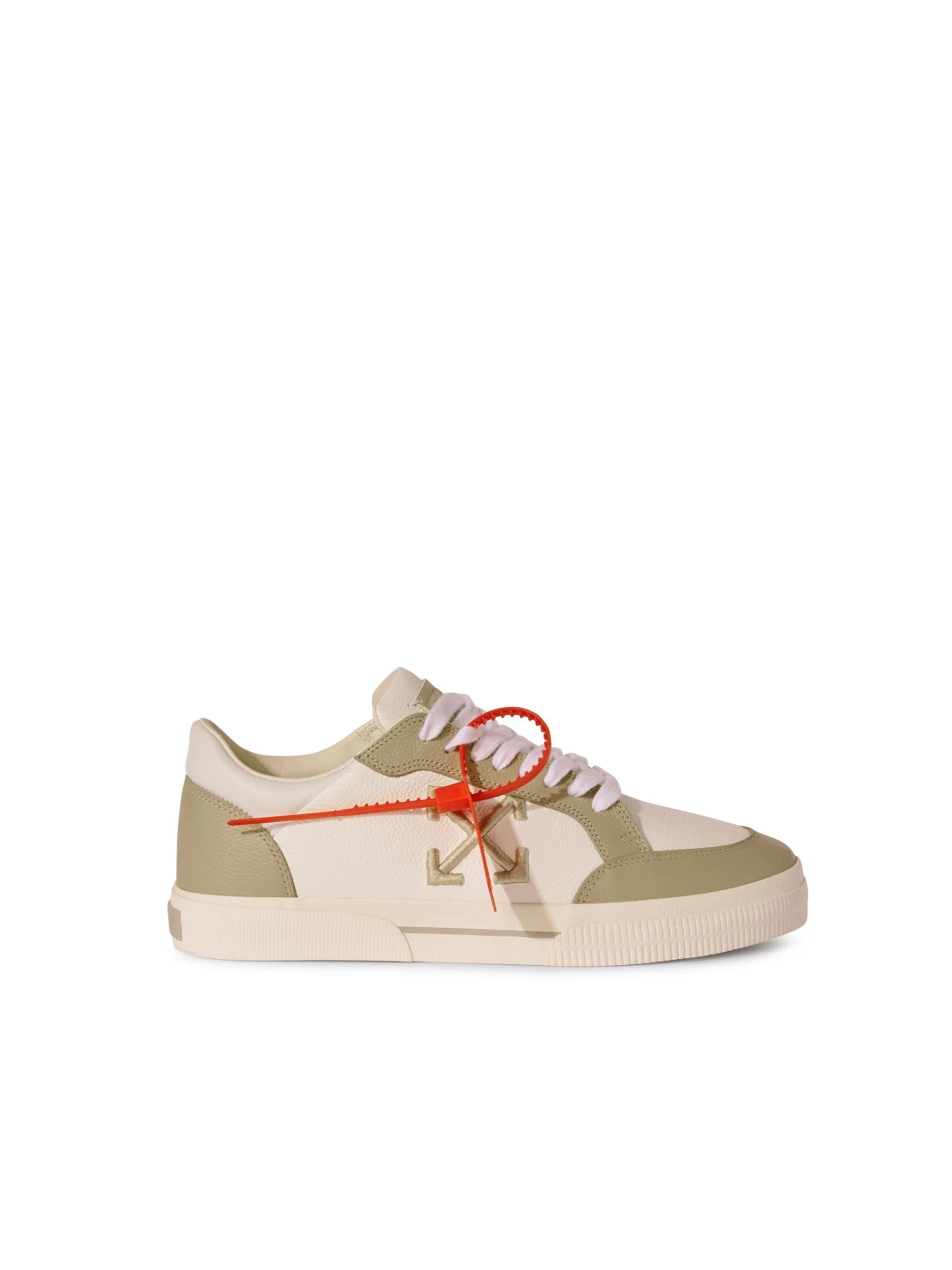 White/sage Vulcanized Leather - 1