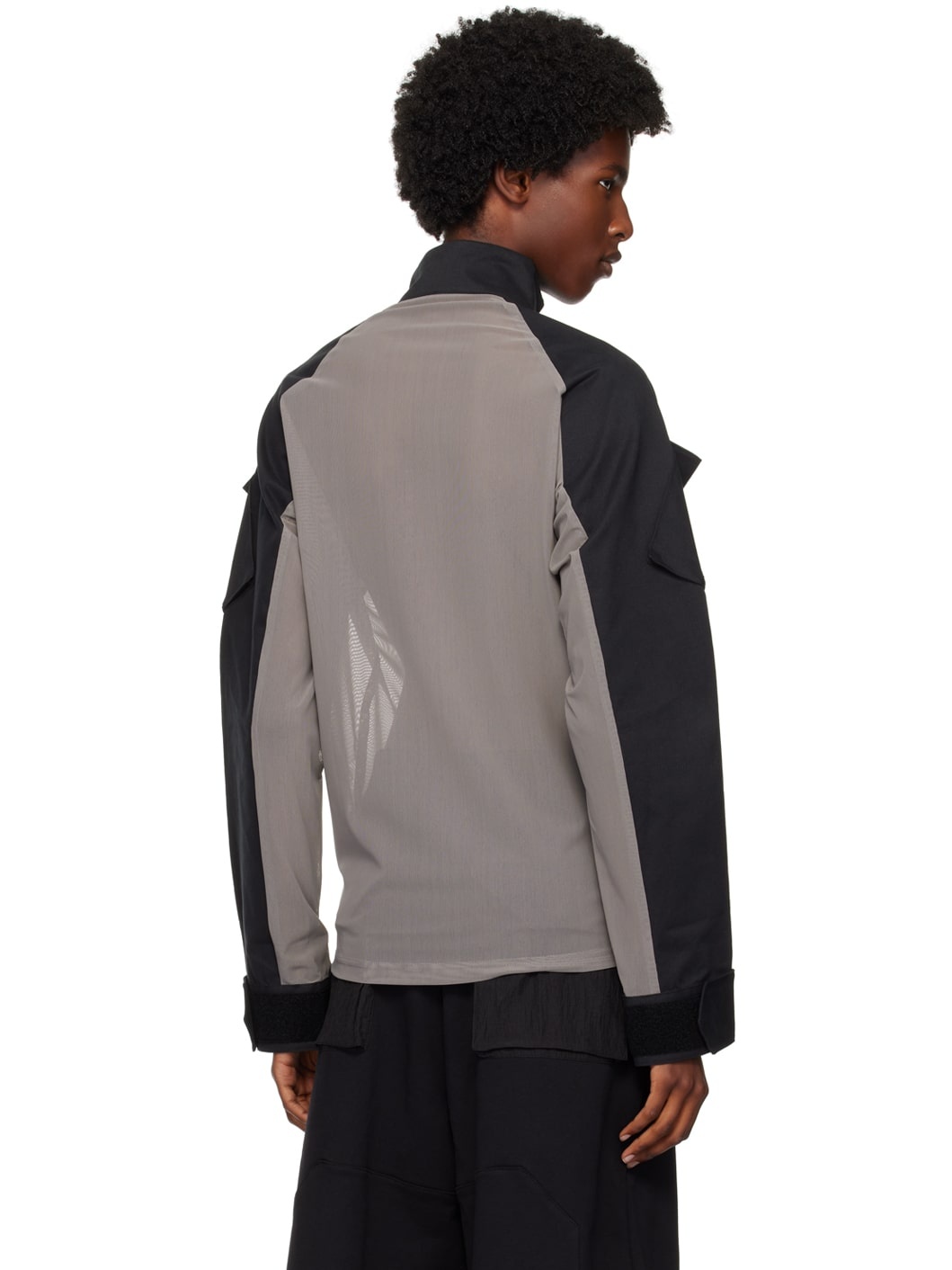 Gray & Black Hybrid Jacket - 3