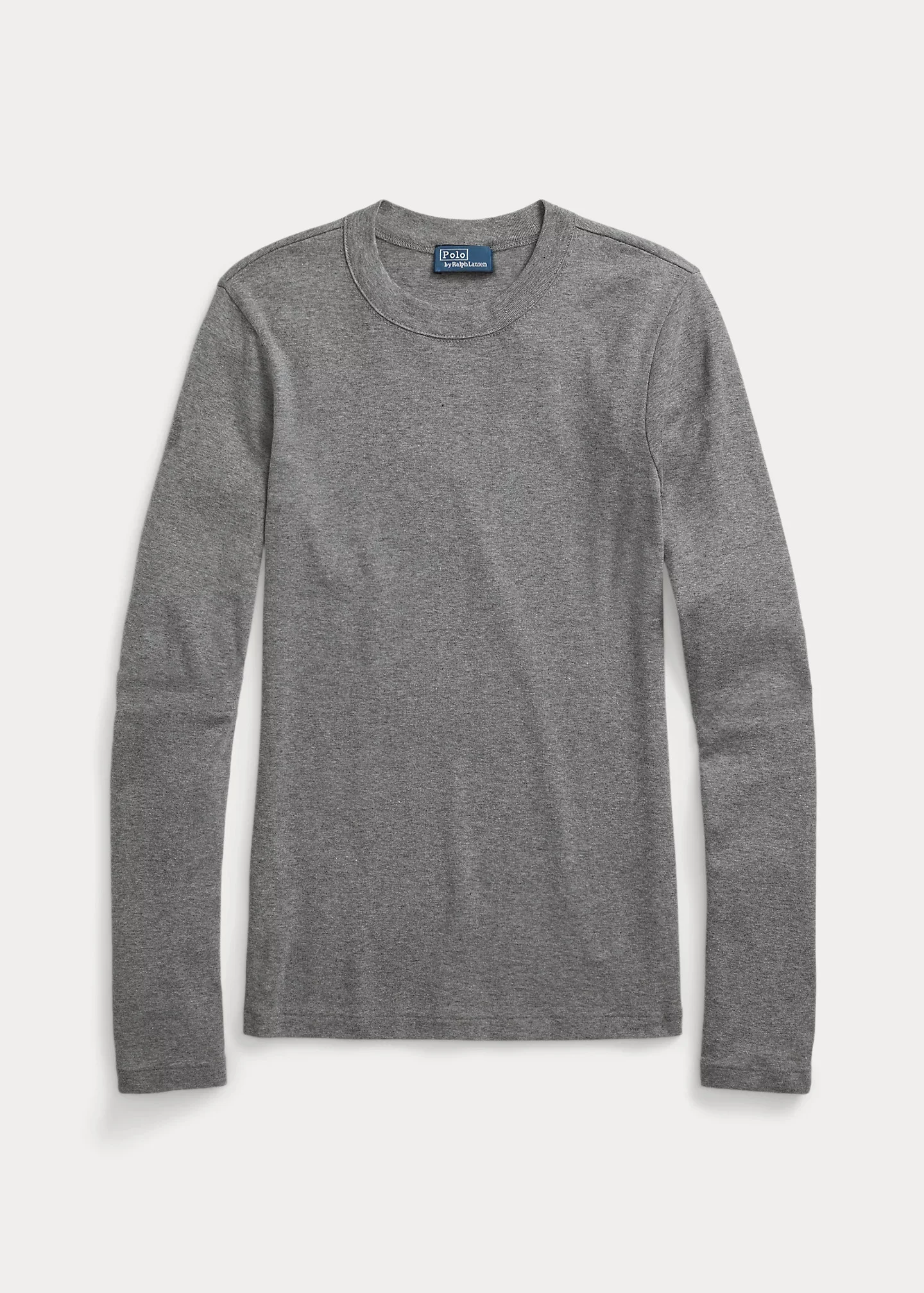 Slim Fit Stretch Cotton Long-Sleeve Tee - 1