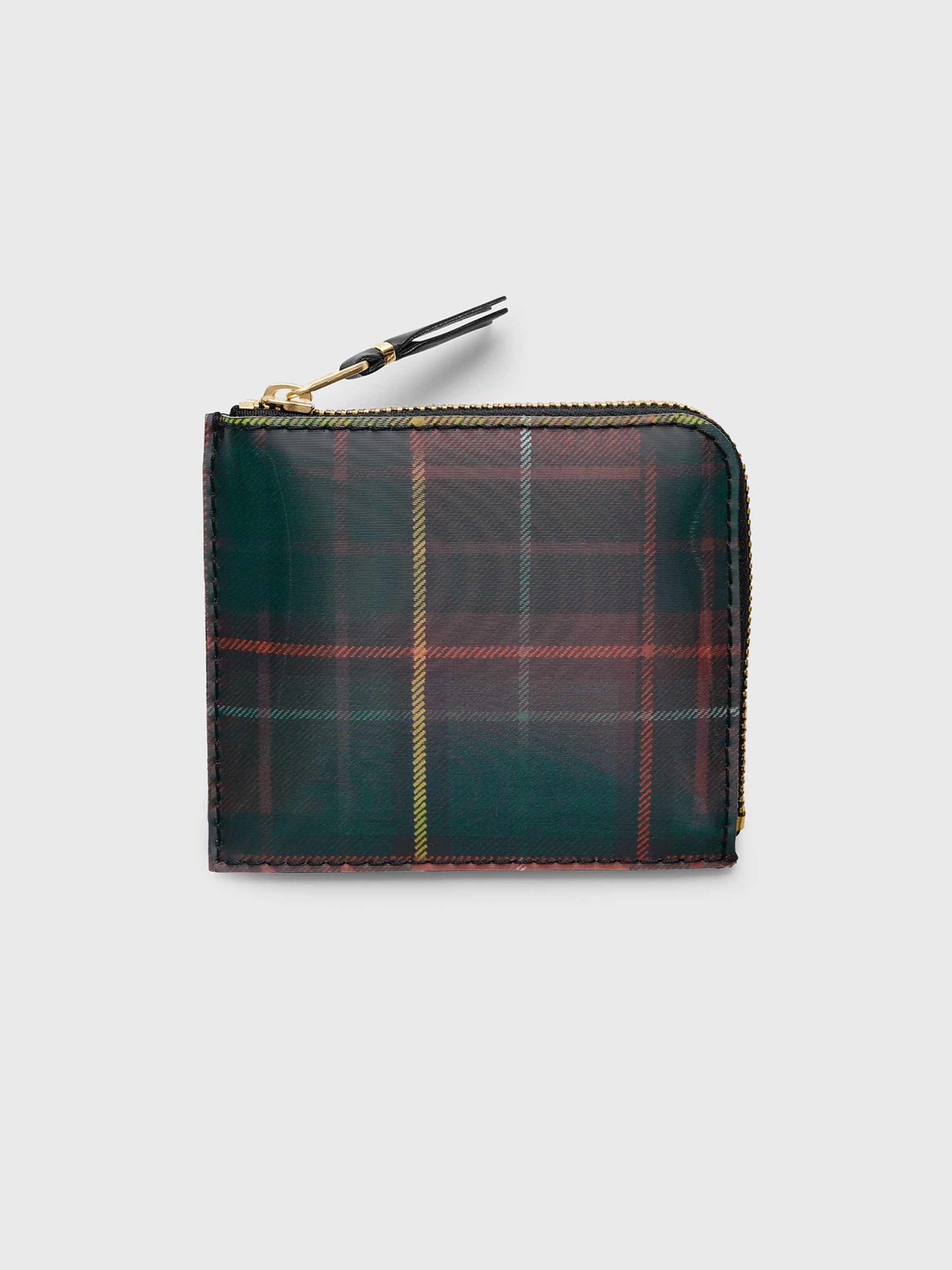 COMME DES GARÇONS WALLET SA3100 LENTICULAR TARTAN RED / GREEN - 2