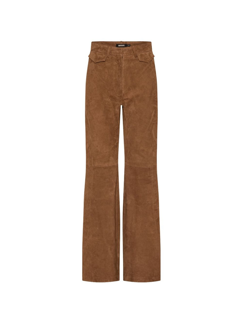 high-waisted suede trousers 1