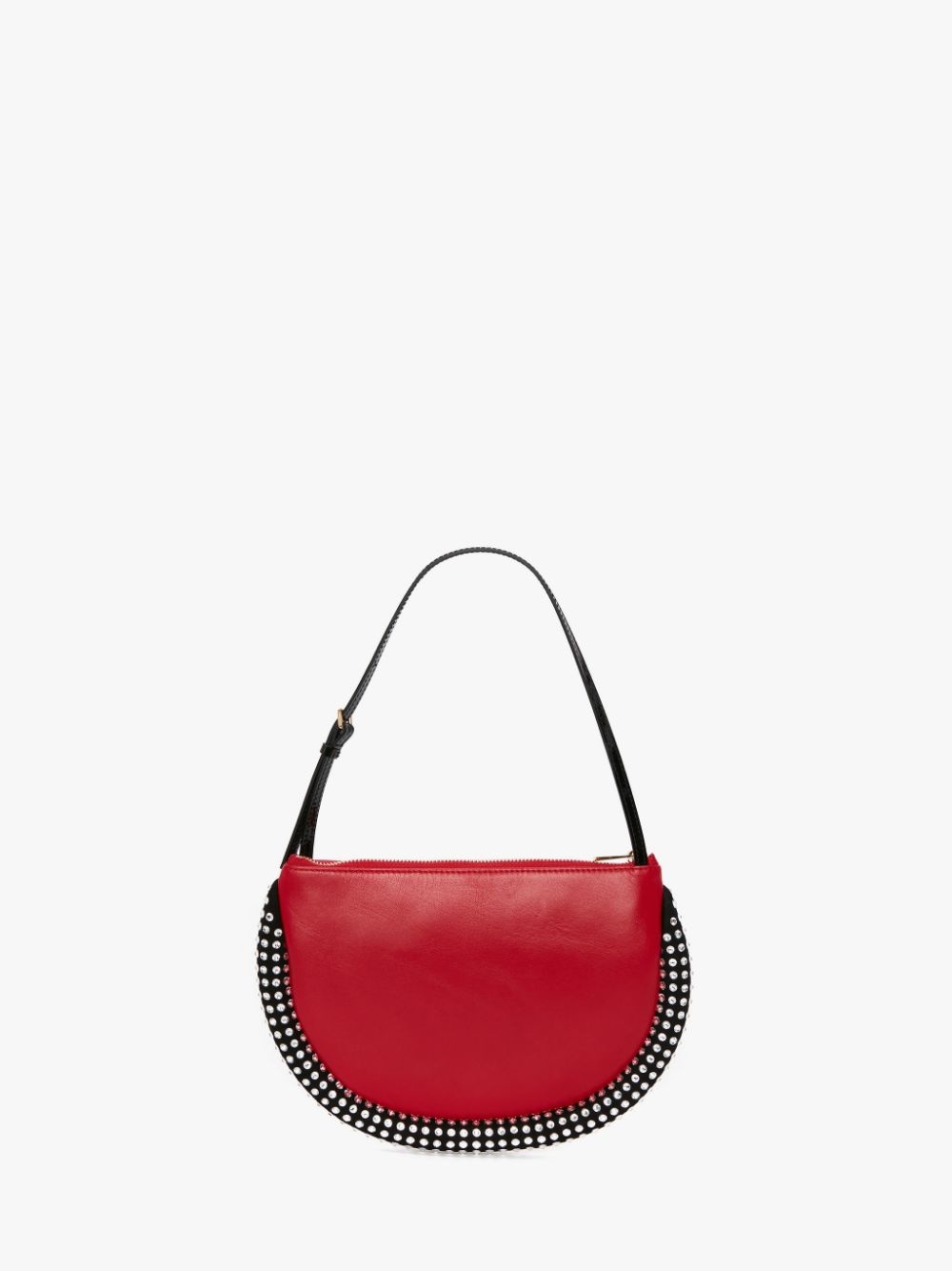 BUMPER-MOON LEATHER SHOULDER BAG WITH CRYSTAL - 5