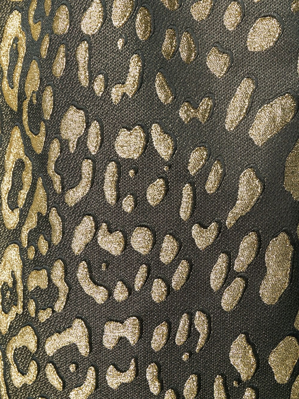 metallic leopard-print mini skirt - 5