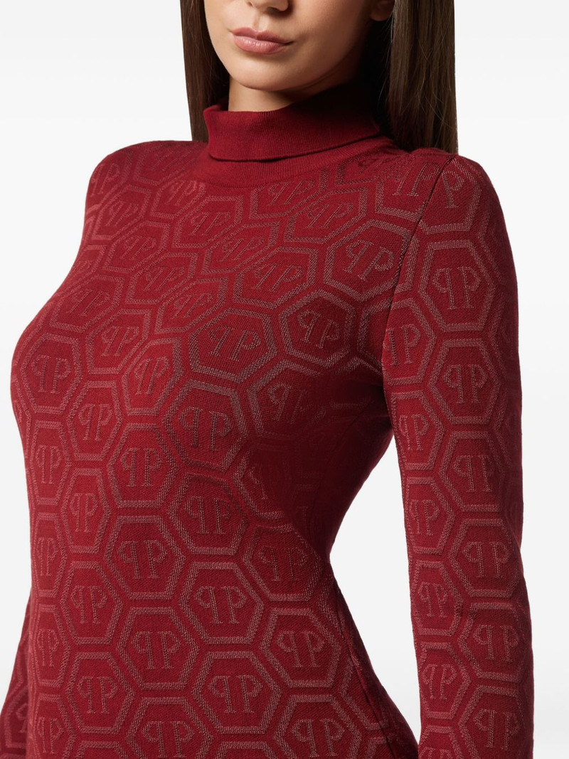 logo-pattern turtleneck sweater 4