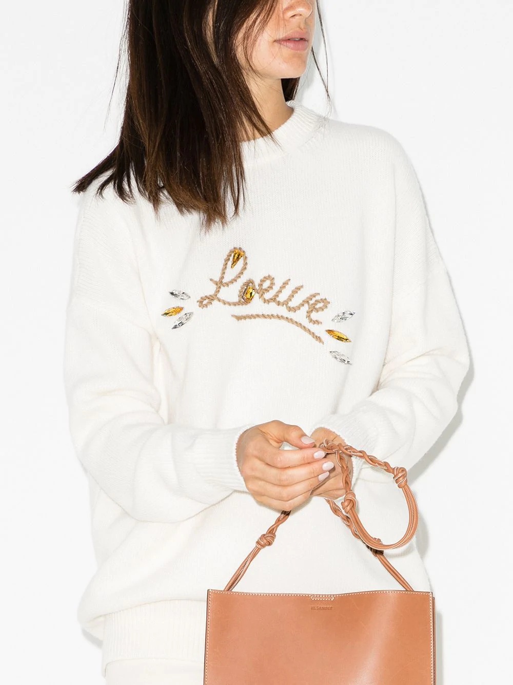 embellished logo jumper - 2