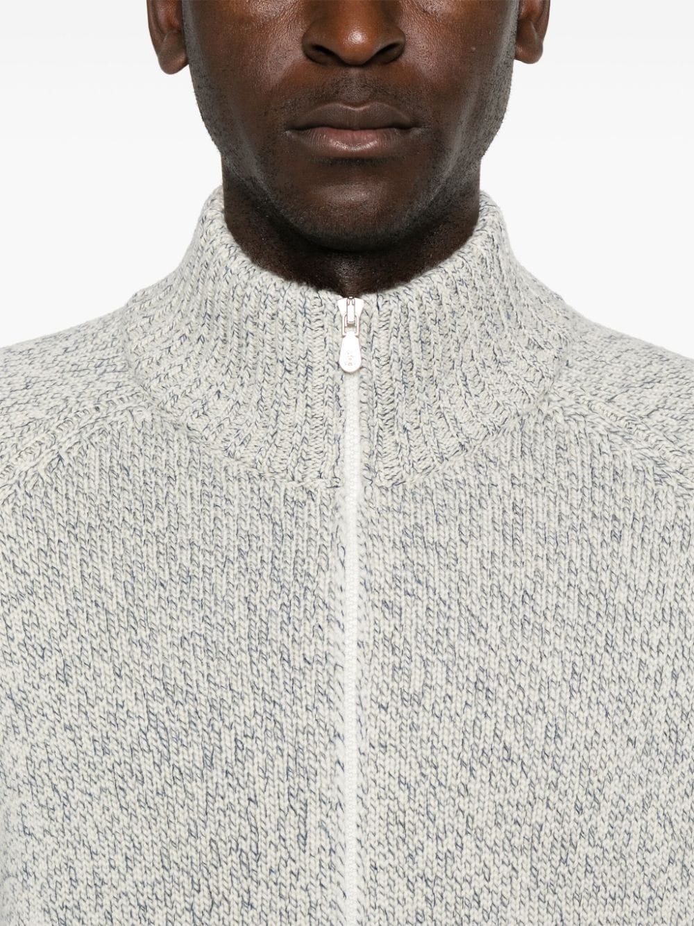mouliné cashmere cardigan - 5