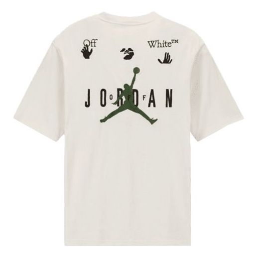 Air Jordan x Off-White MJ T-Shirt Asia Sizing 'White Black Forest Green' DM0062-054 - 2