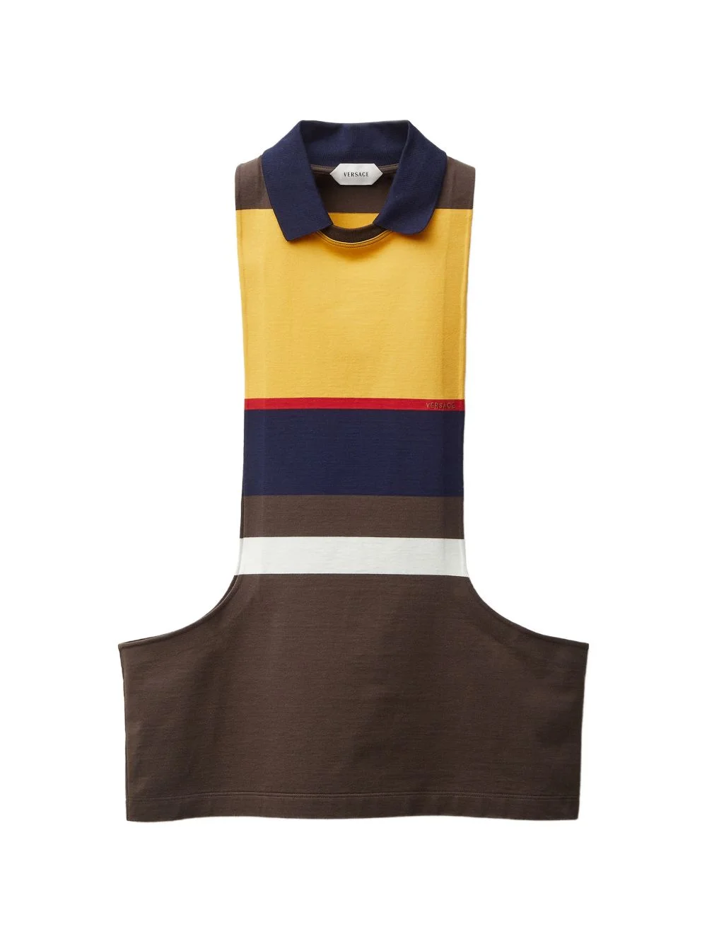 striped cotton-jersey tank top - 1