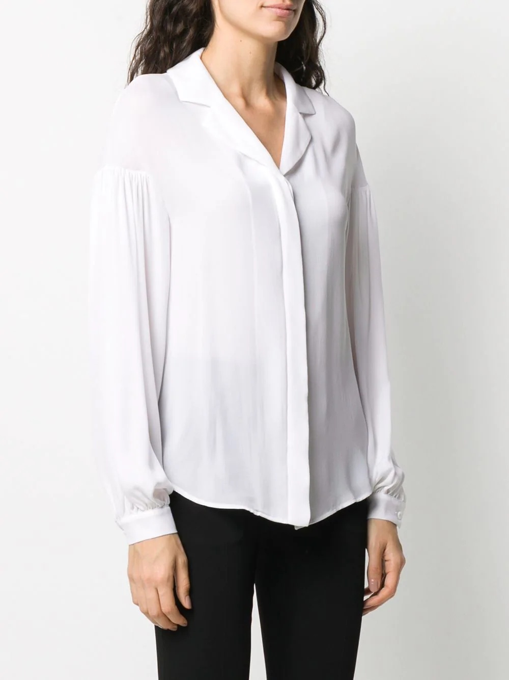 long-sleeve silk shirt - 3