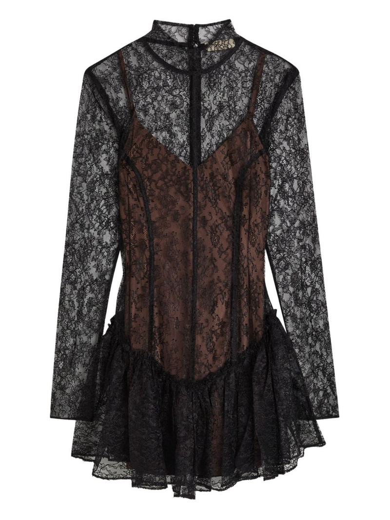 Brisa lace ruffled mini dress 1