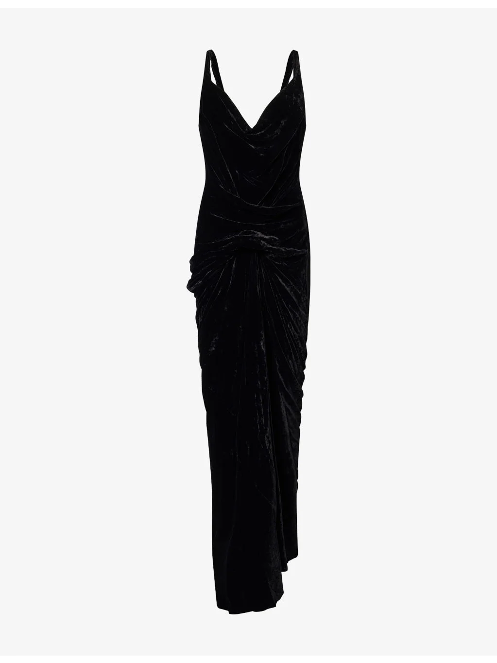 Strutter Cowl-Neck Velvet Maxi Dress - 1