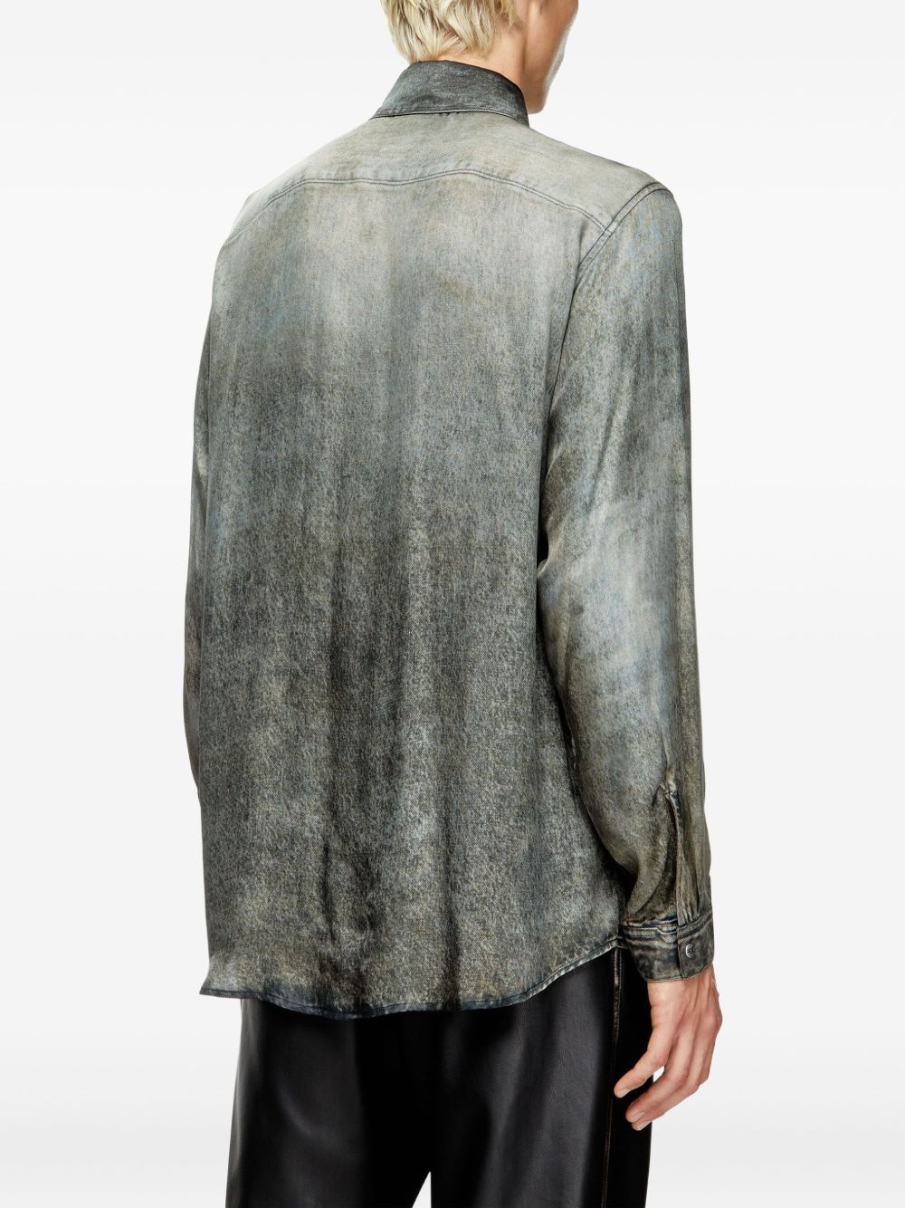 acid-wash long-sleeve shirt - 4