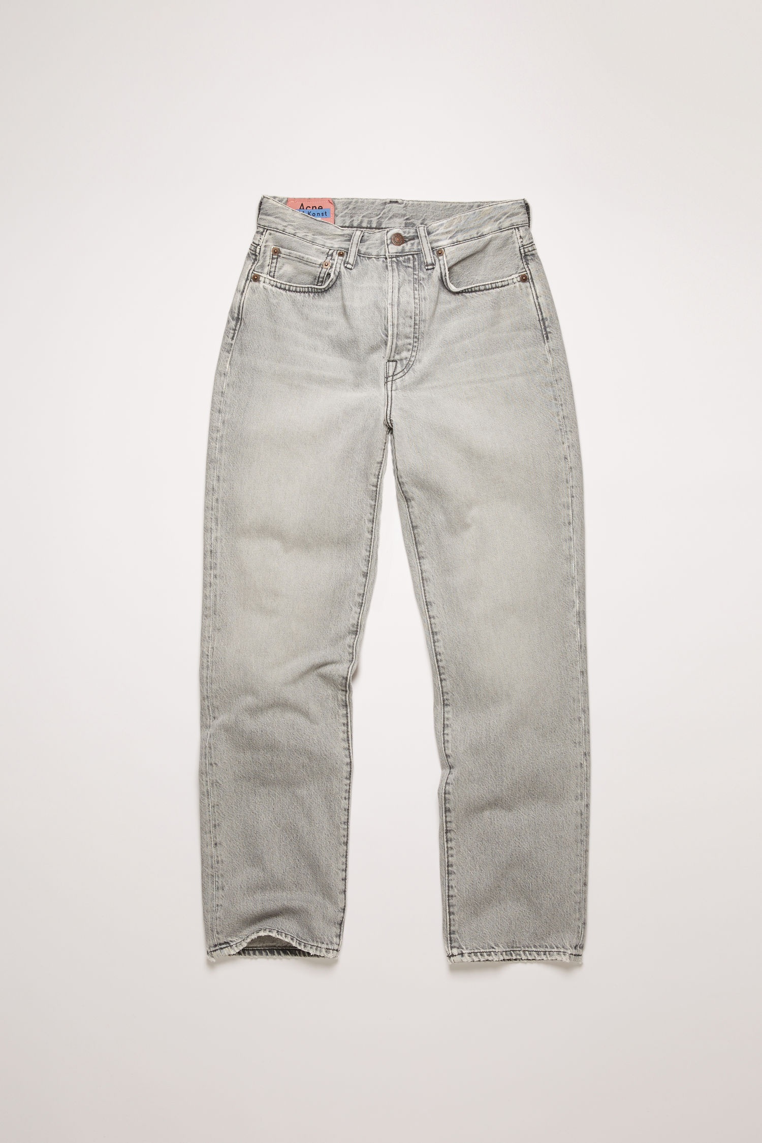 Cropped straight fit jeans stone grey - 1