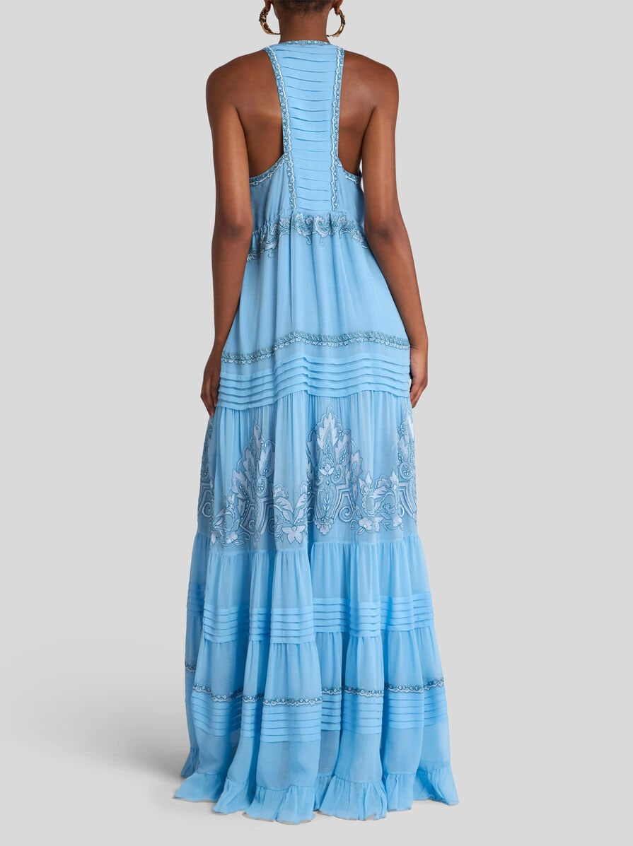 EMBROIDERED SILK MAXI DRESS - 4