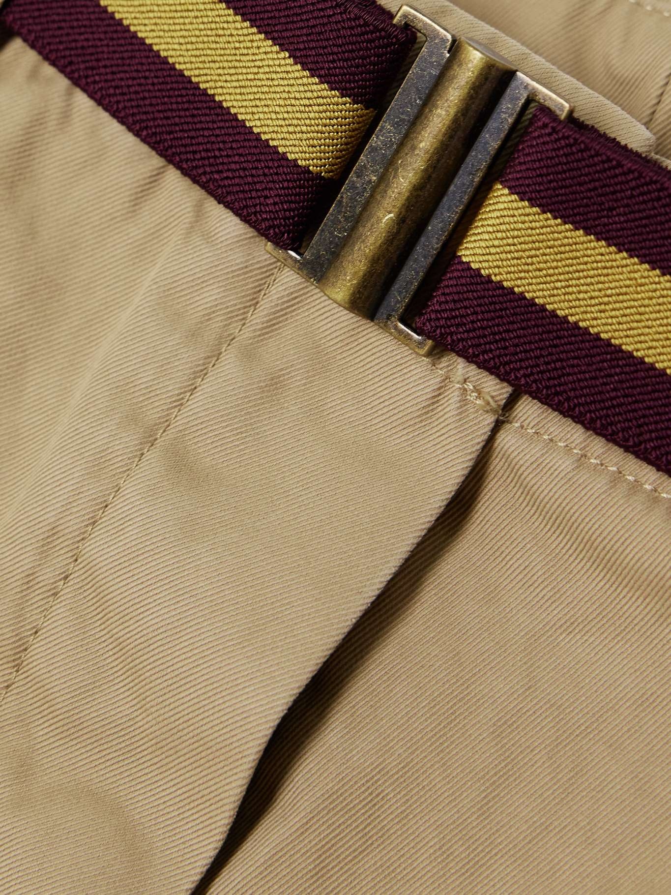 Belted cotton-twill shorts - 6