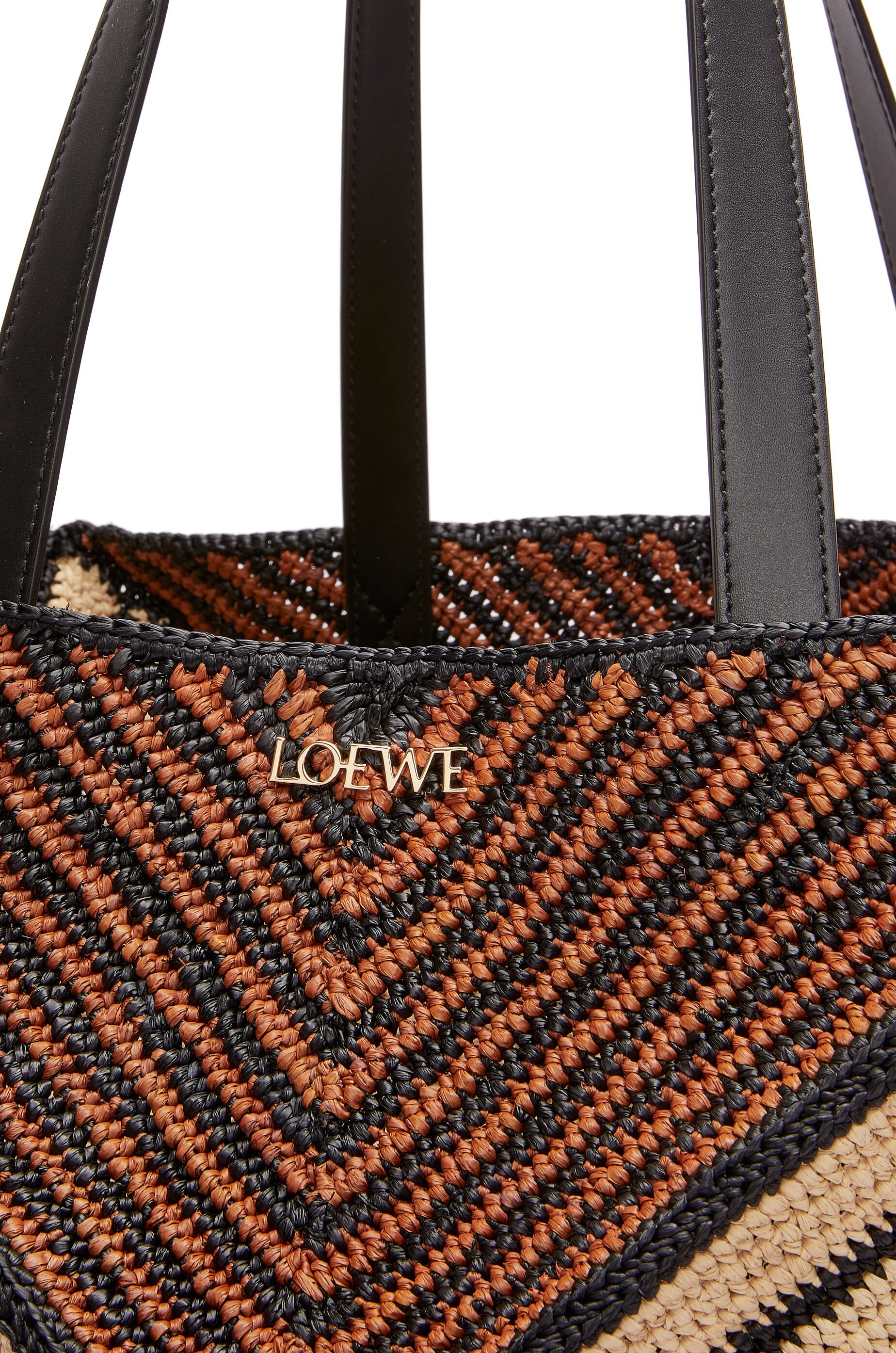 XXL Puzzle Fold Tote in raffia - 8