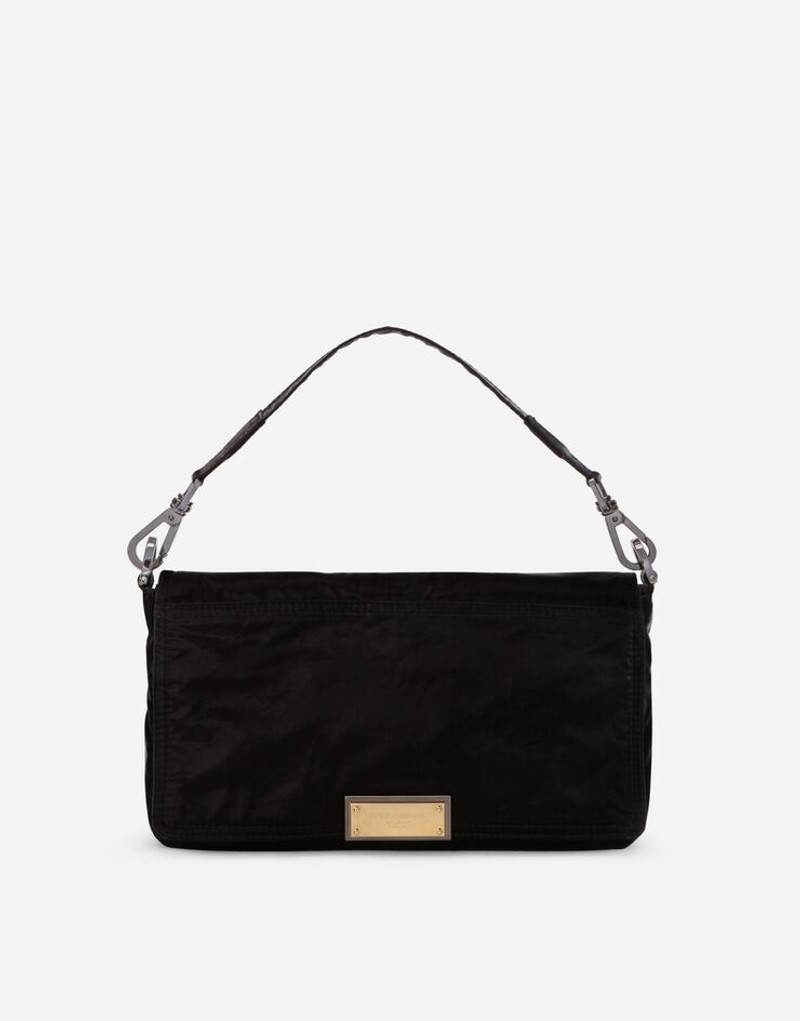 Nero Sicilia dna nylon crossbody bag with branded tag 1