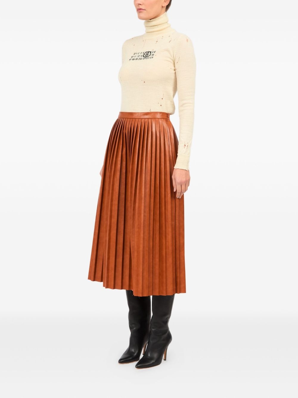 pleated midi skirt - 3