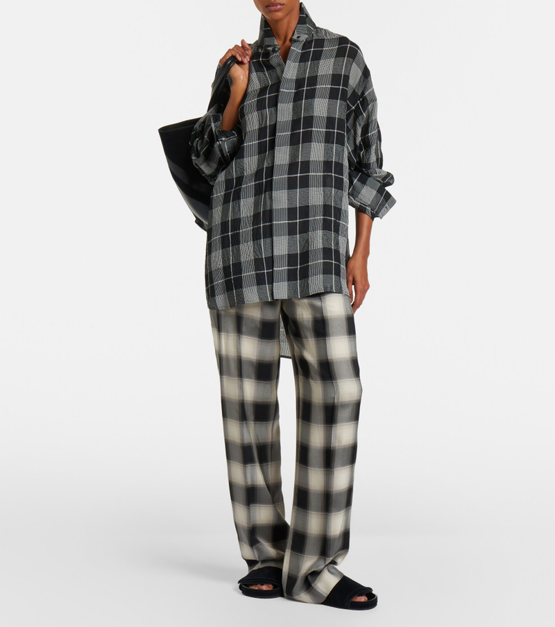 PHOEBE PHILO Checked wide-leg pants outlook