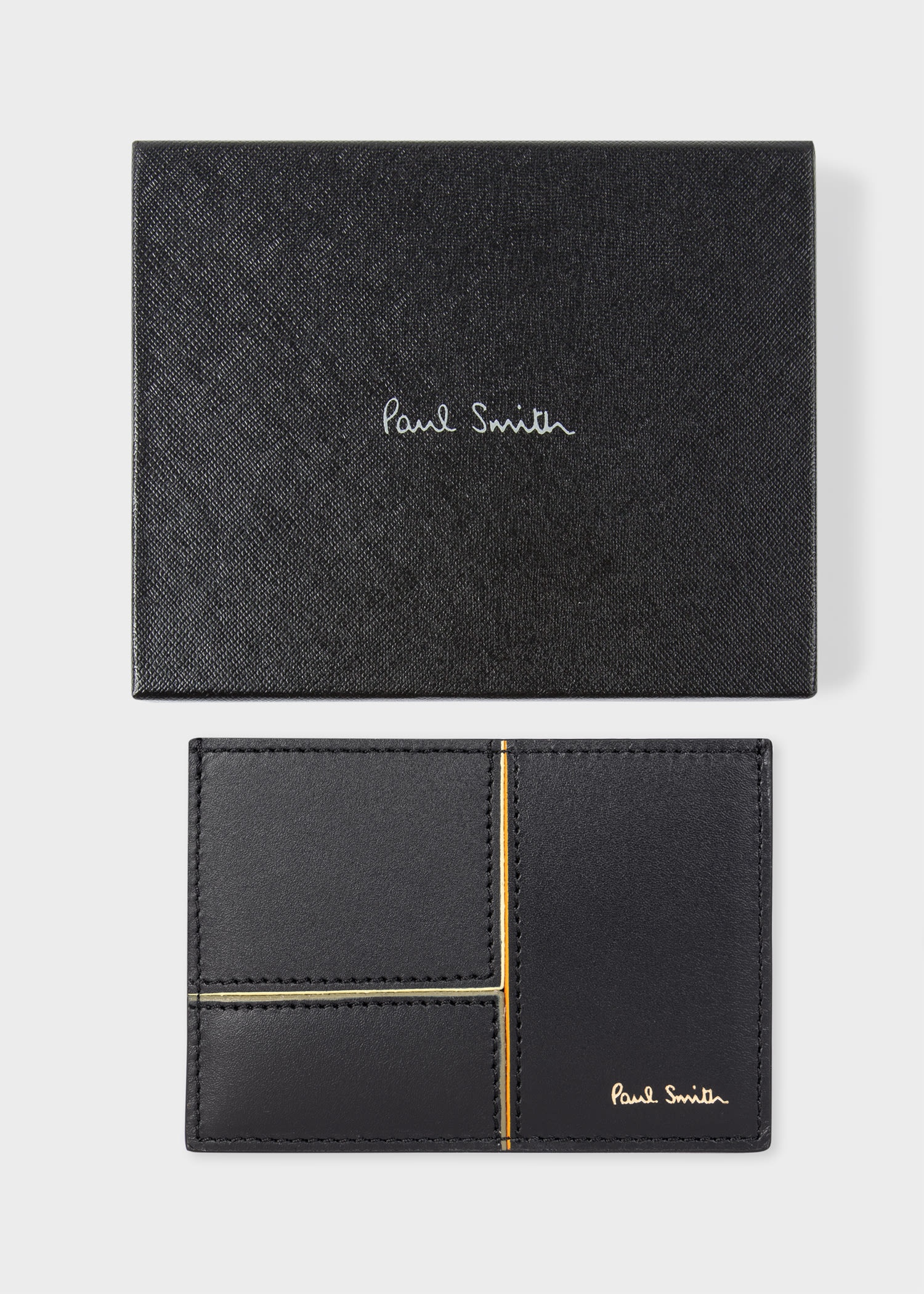 Panelled Leather Card Holder - 5