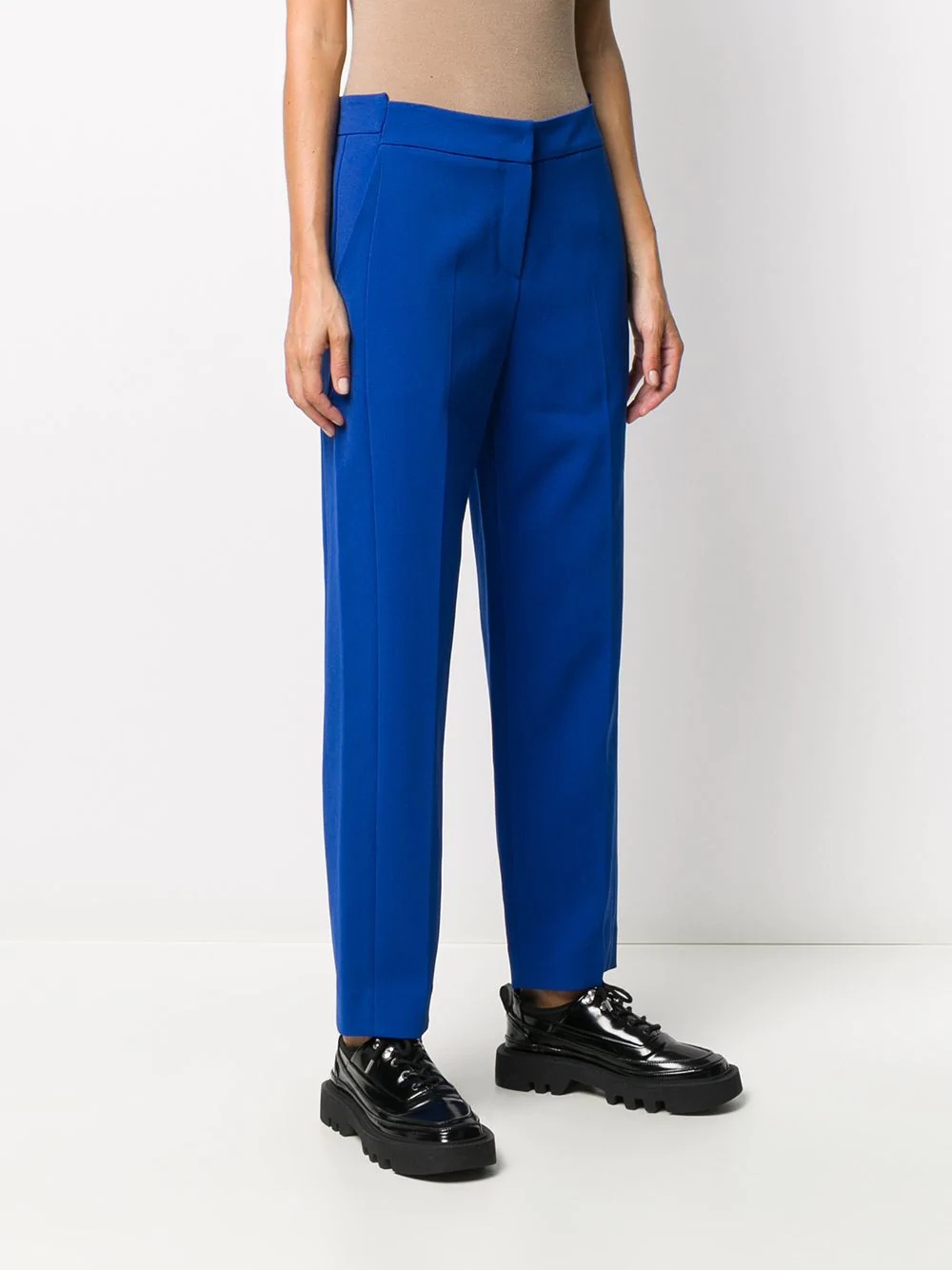 displaced-waistband straight leg trousers - 3