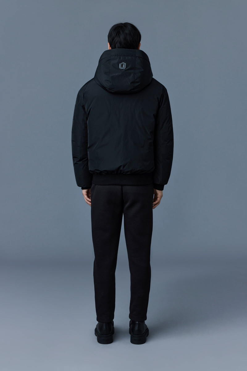 VIGGO classic down bomber jacket with removable hood 4