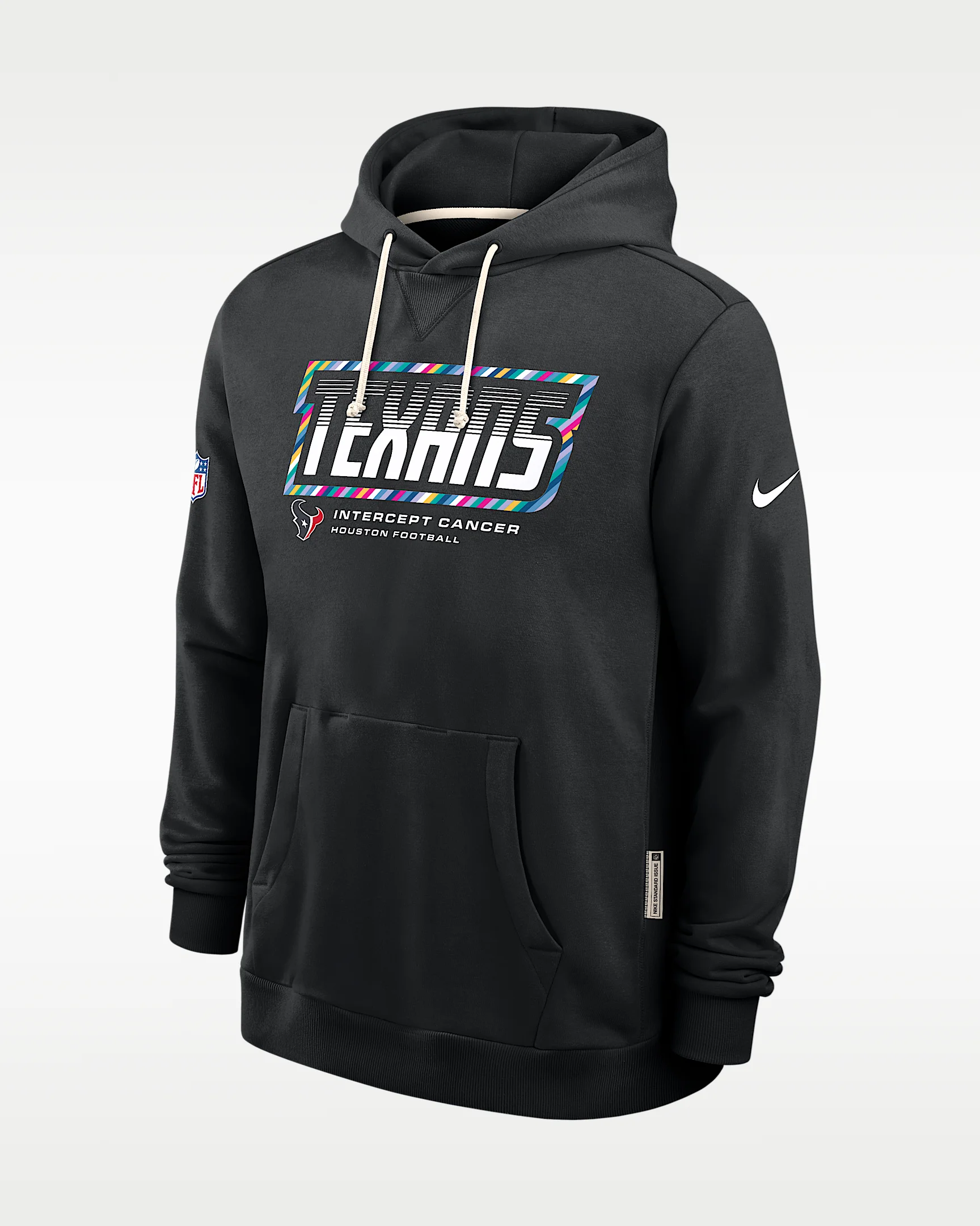 Houston Texans Crucial Catch Sideline Standard Issue Men's Nike Dri-FIT NFL Pullover Hoodie - 1