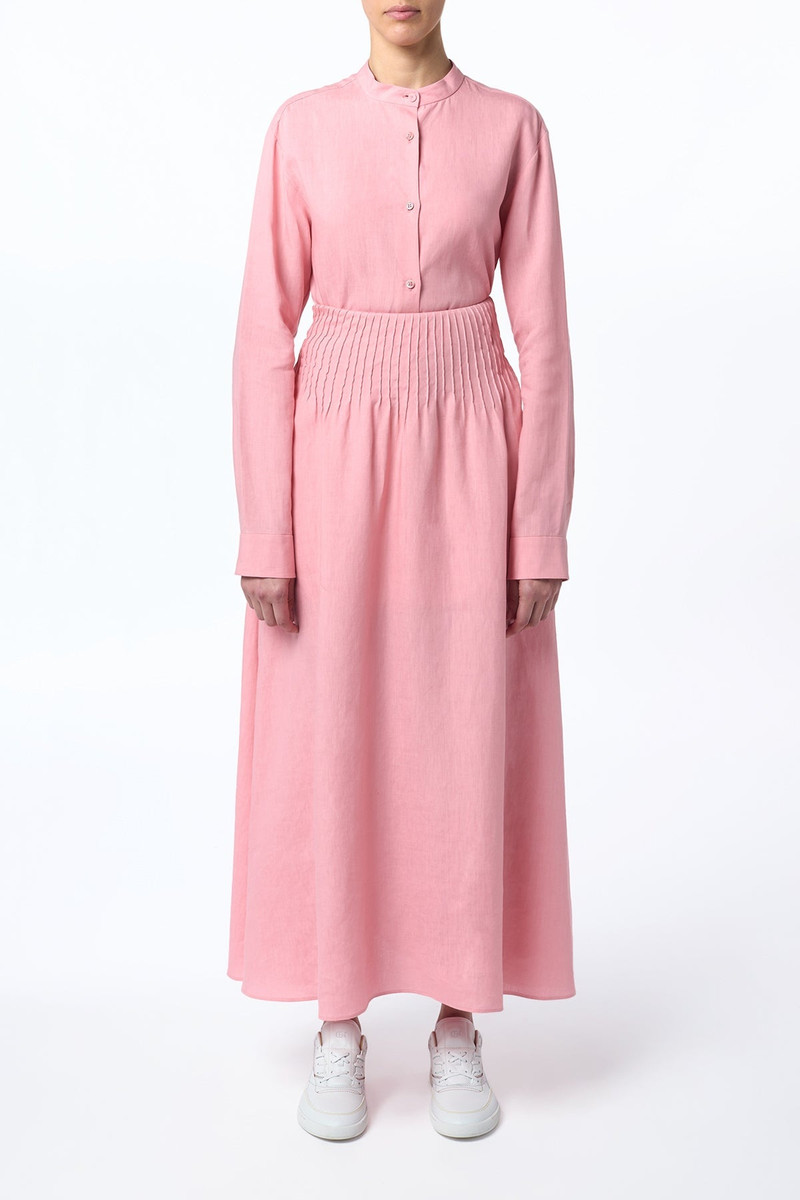 GABRIELA HEARST Penelope Midi Skirt in Rosa Aloe Linen outlook