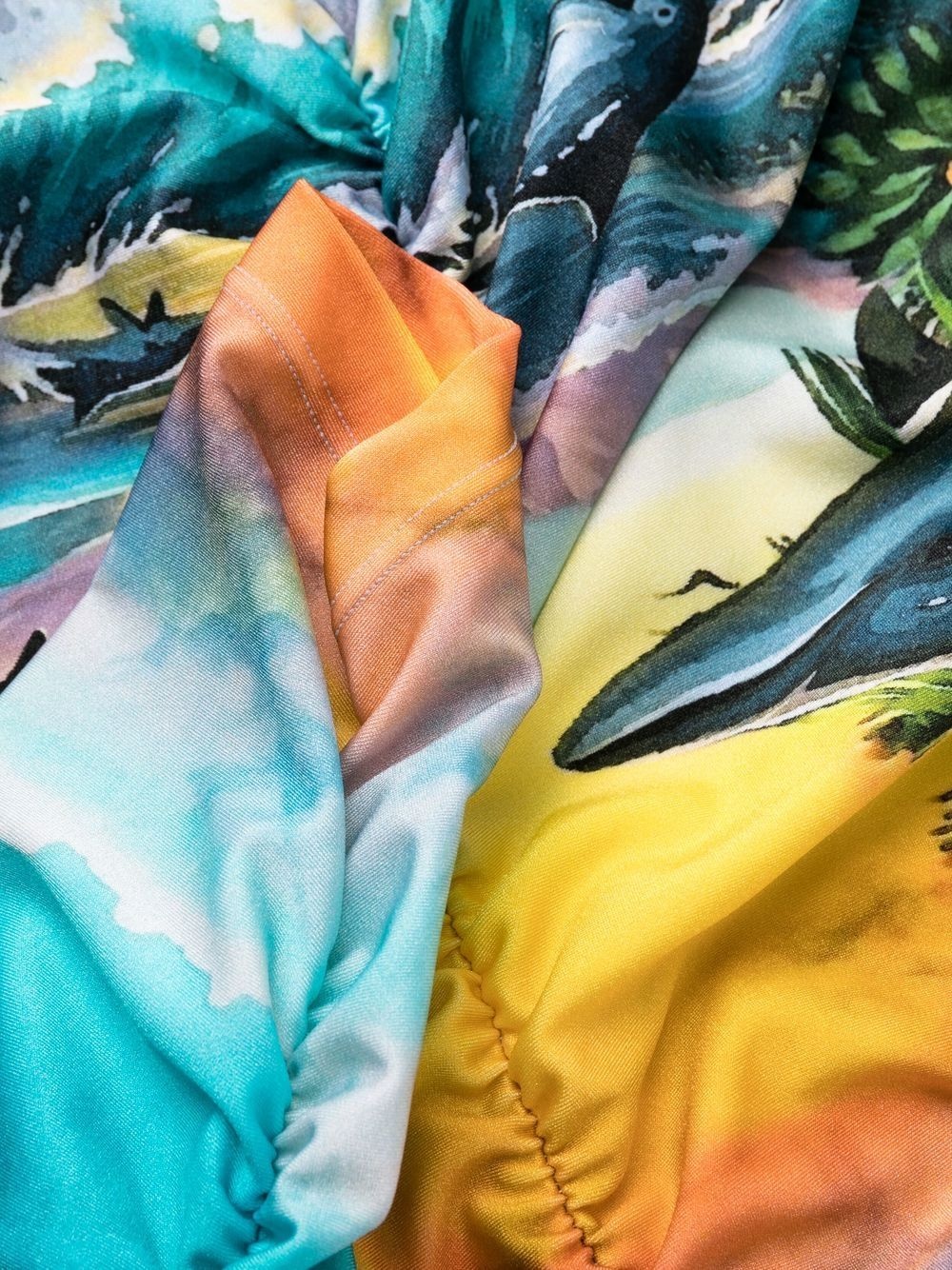 Hawaii-print mini dress - 7