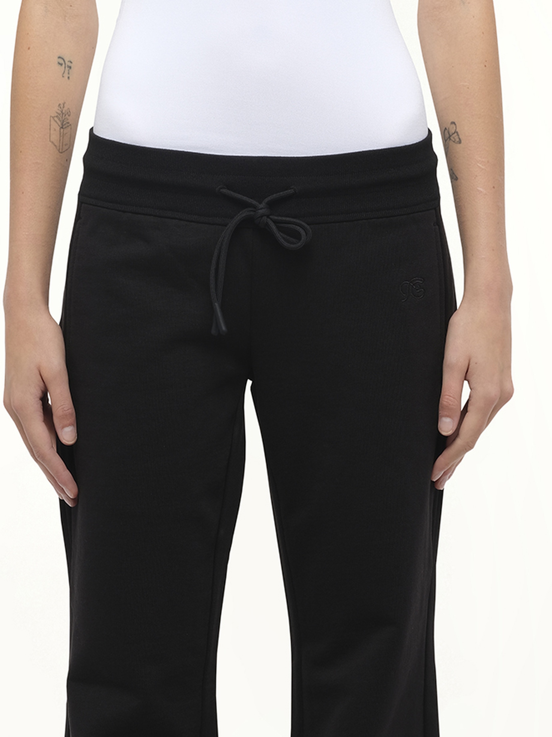 Casual Flared Sweatpants in Black - 3
