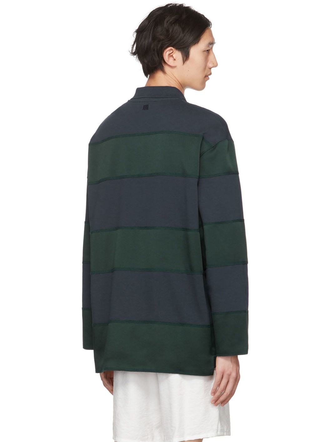 SSENSE Exclusive Navy & Green Ami De Cœur Polo - 3