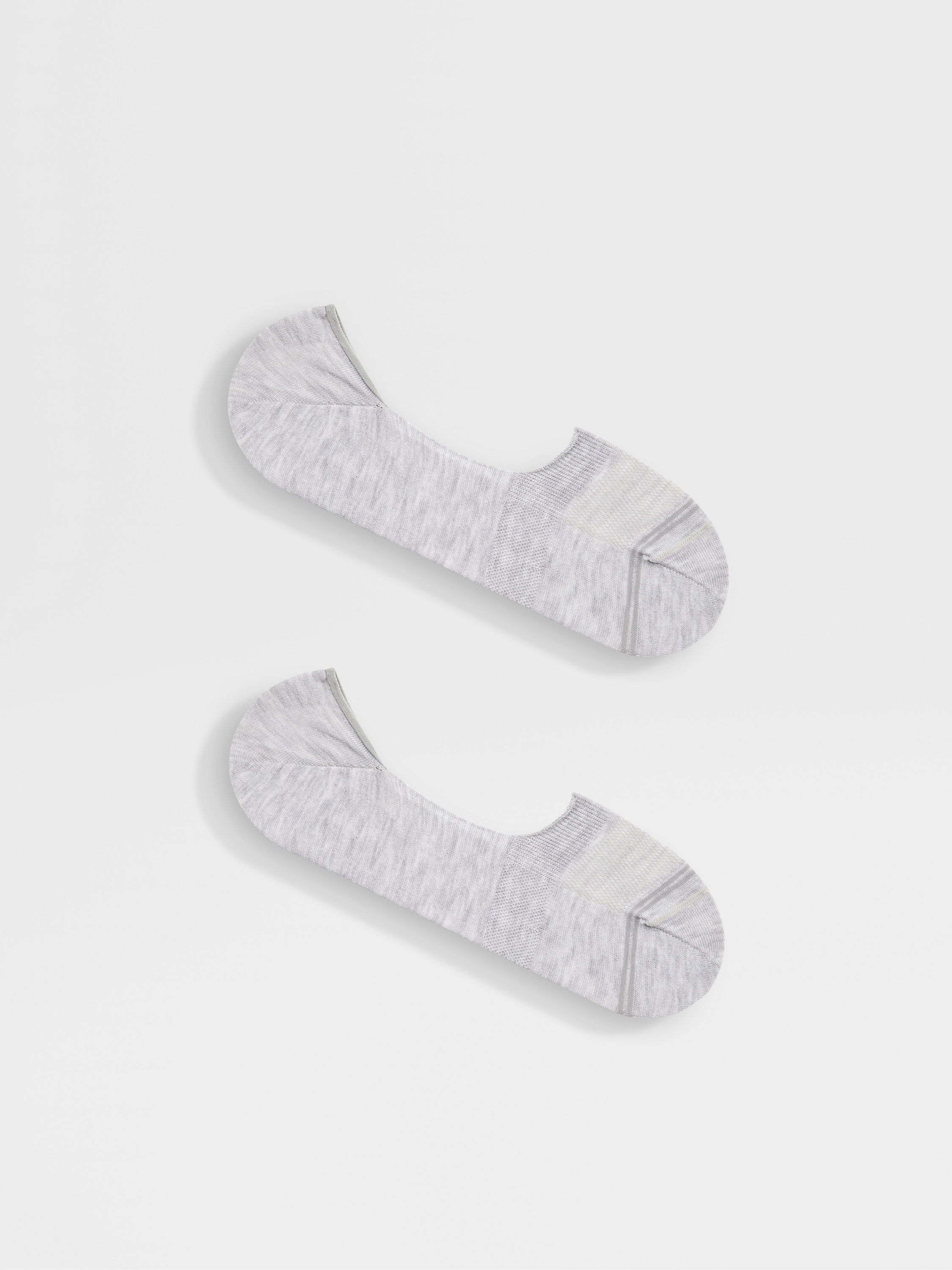 GREY MÉLANGE COTTON BLEND SOCKS - 3