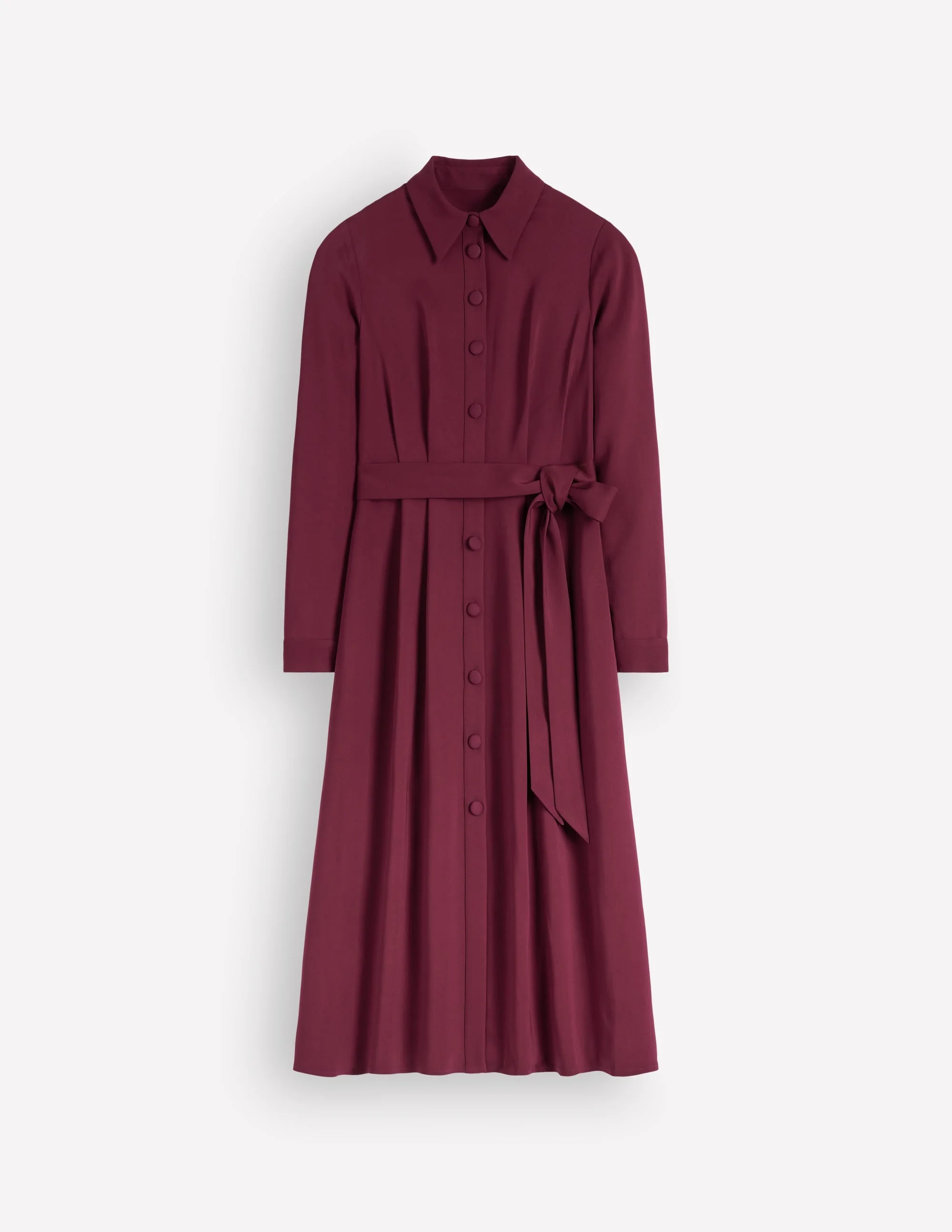Kate Pleated Shirt Dress-Deep Wisteria - 1