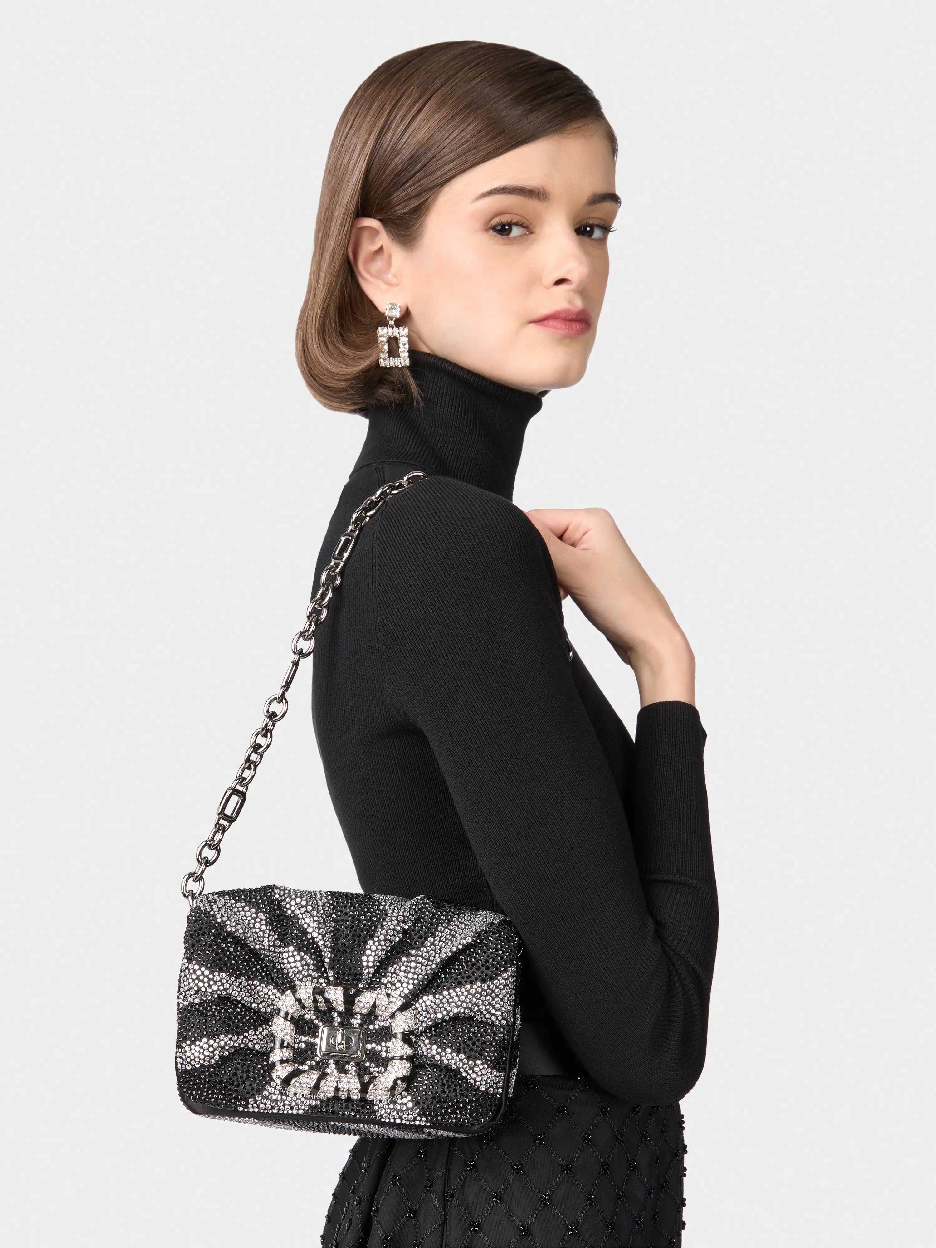 Viv' Choc Mini Bag in satin - 8