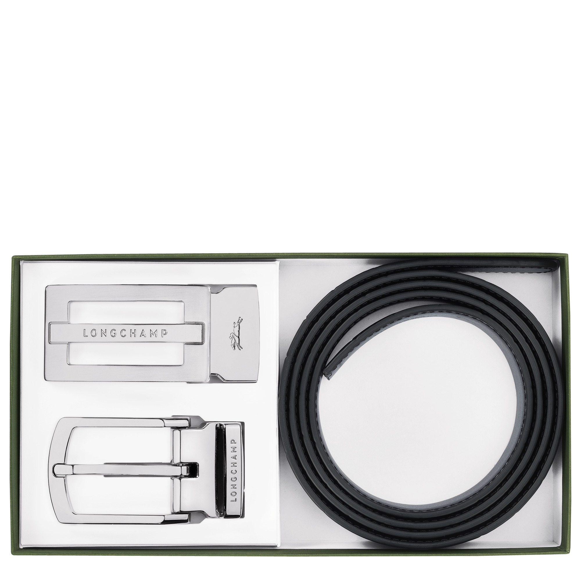 Delta Box Men's belt set Black - Leather - 1