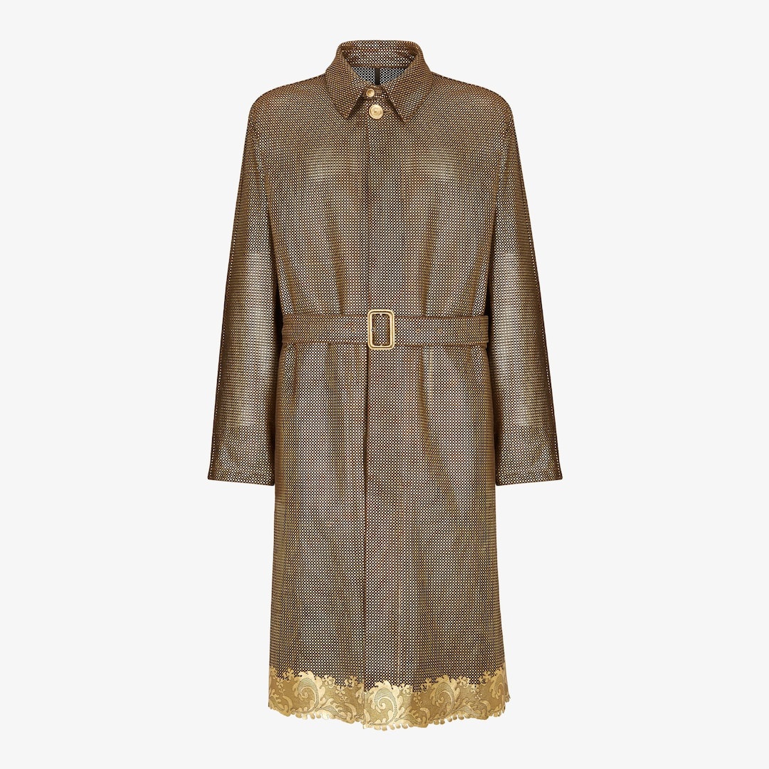 Fendace brown suede trench coat - 1