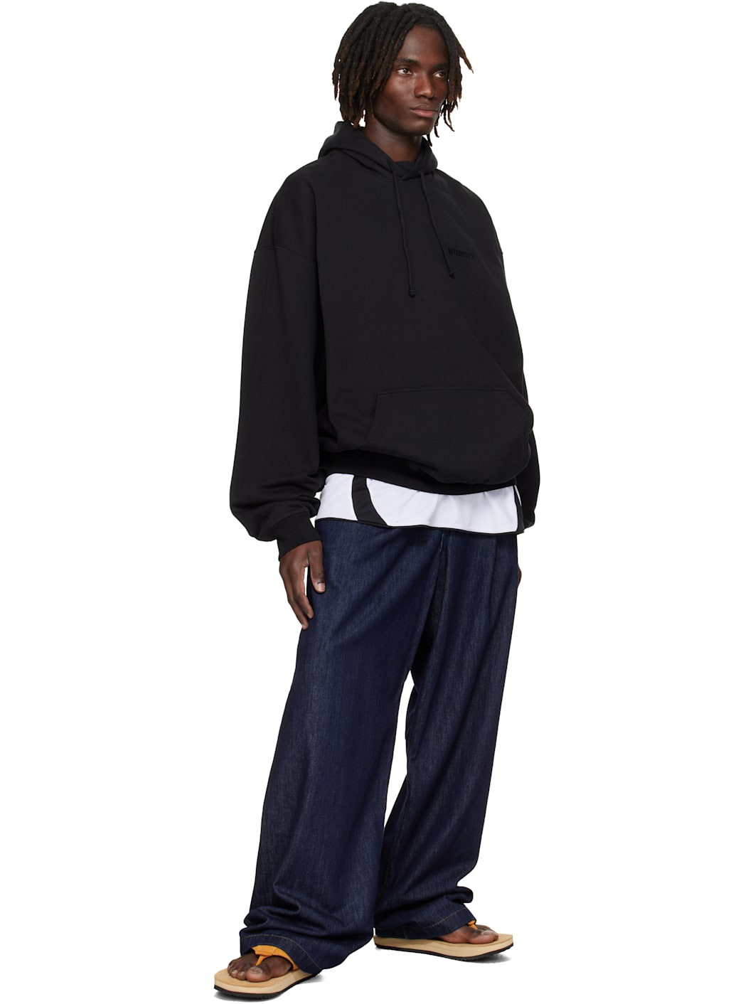 Black Logo Oversized Hoodie - 4