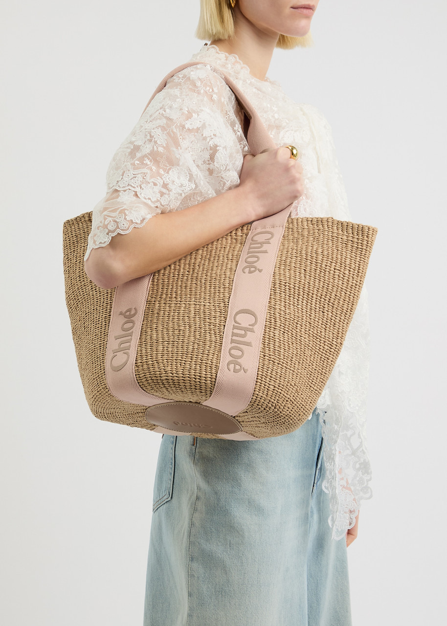 Chloe Woody Woven Raffia Basket bag - 5