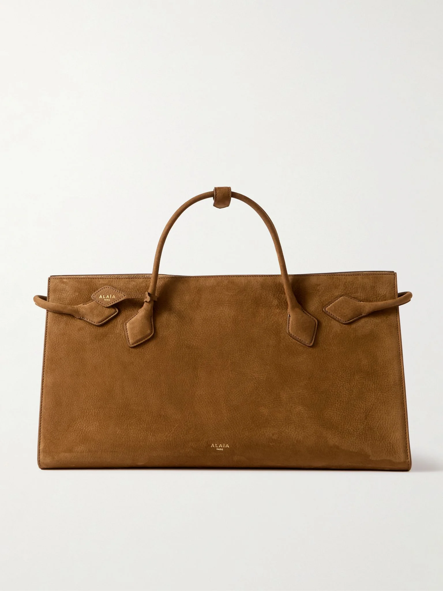 East West nubuck tote Brown - 1