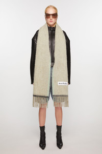 ファッション雑貨・小物その他 Acne Studios Mohair Wool Fringe Scarf Beige Grey Acne Studios - Wool mohair scarf - Narrow - Beige/grey
