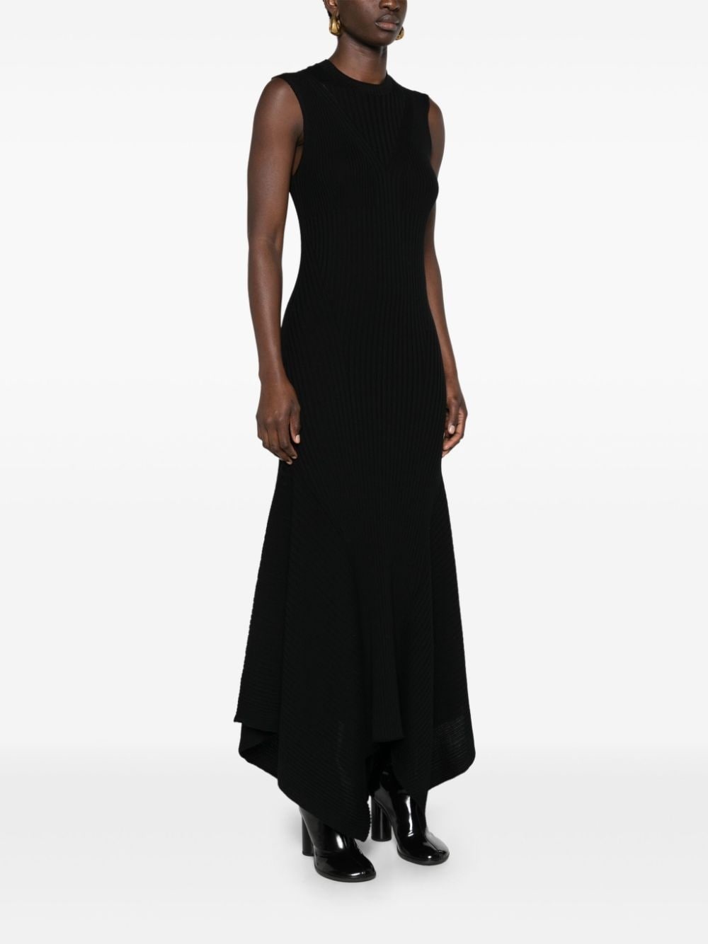 godet merino wool midi dress - 3