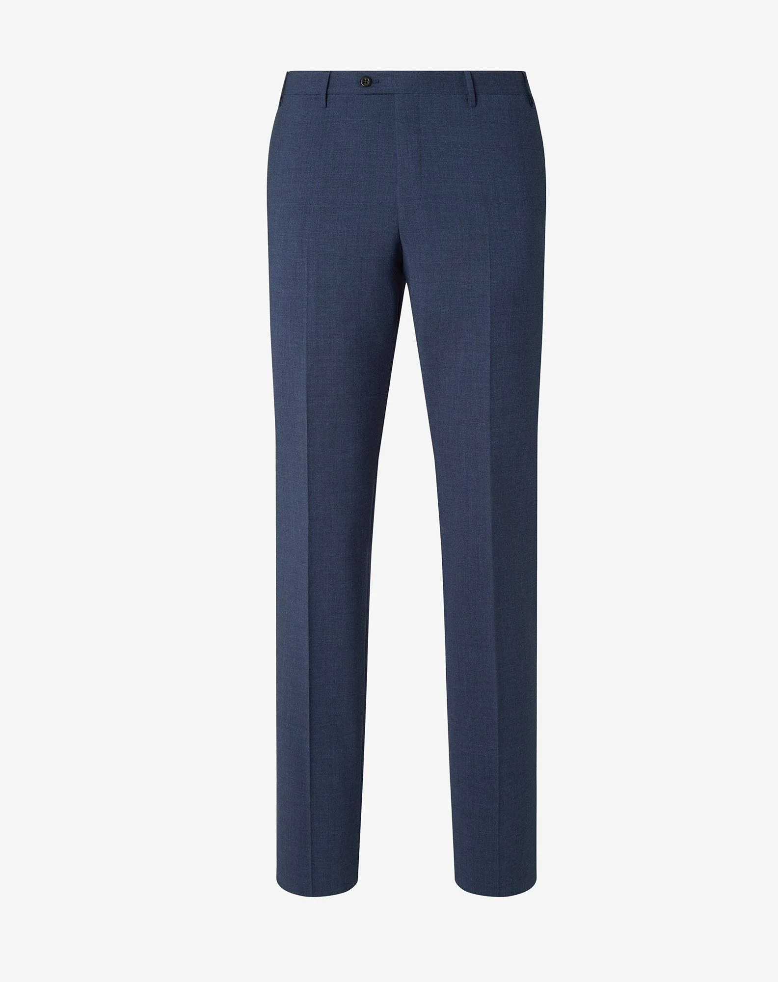 Blue stretch wool bengaline trousers - 1